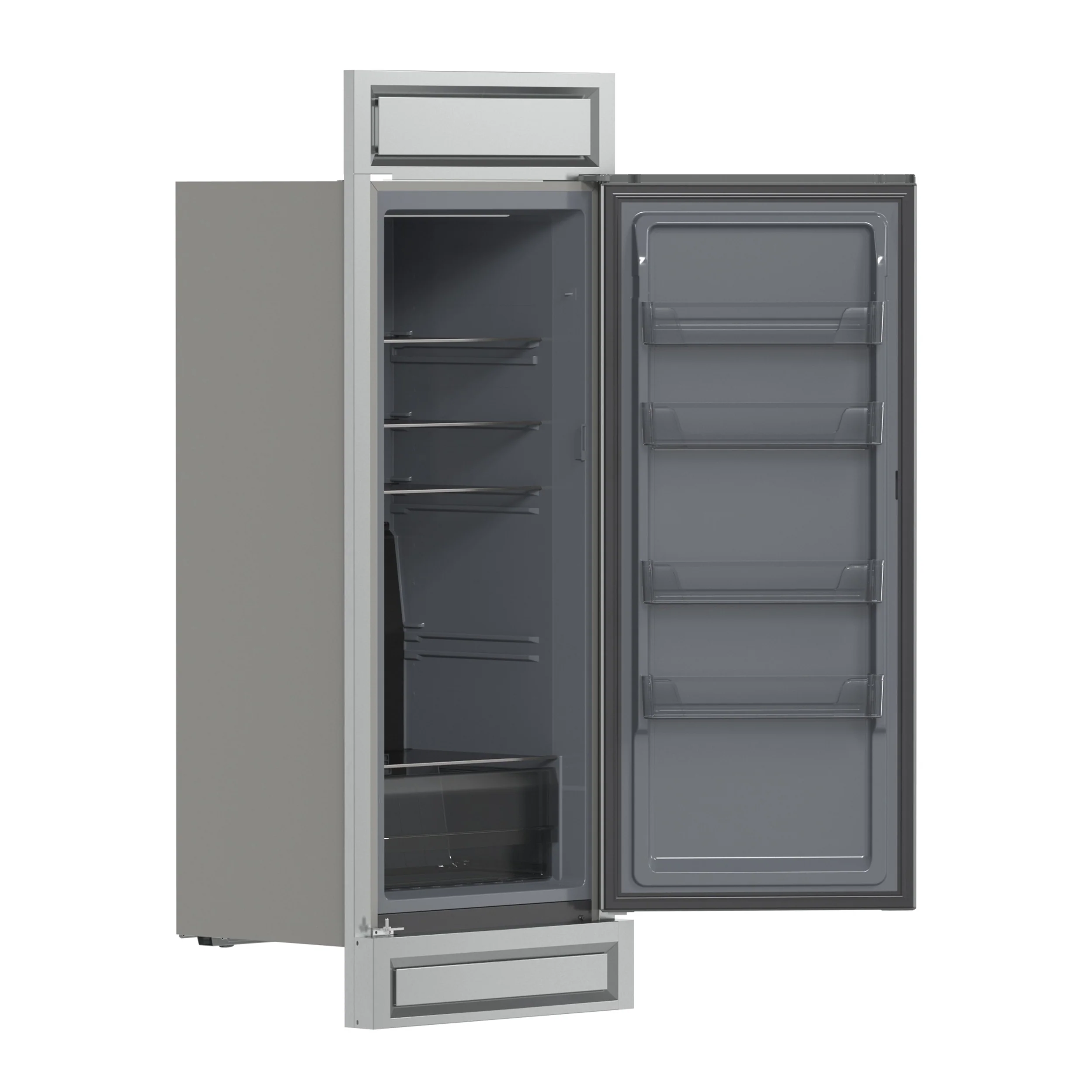 Forno Fortezza 32 Inch Right-Swing Convertible Refrigerator/Freezer with Trim Kit, Stainless Steel, Total No Frost - Image 4