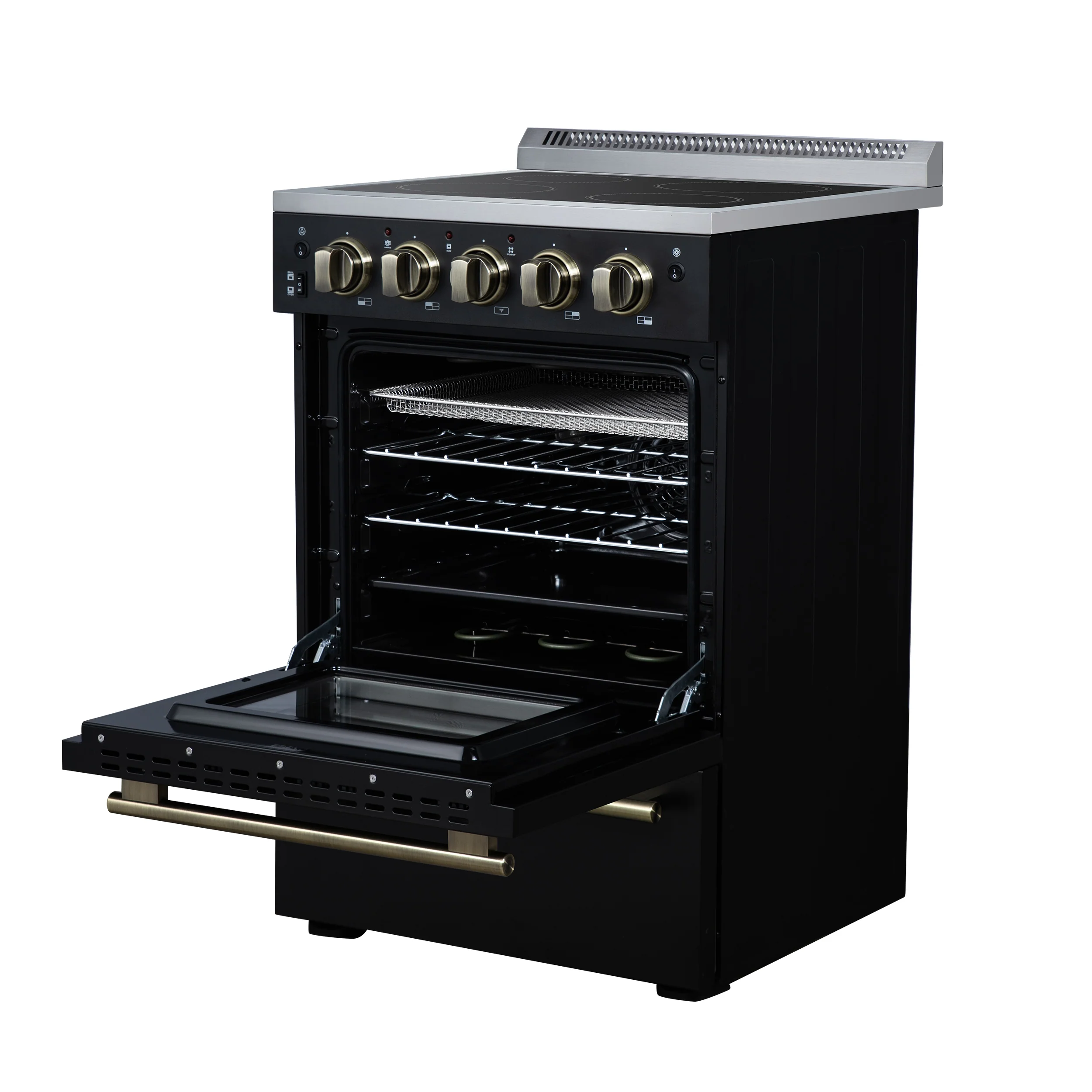 Forno Loiano 24 Inch Freestanding Electric Range in Black - Image 12