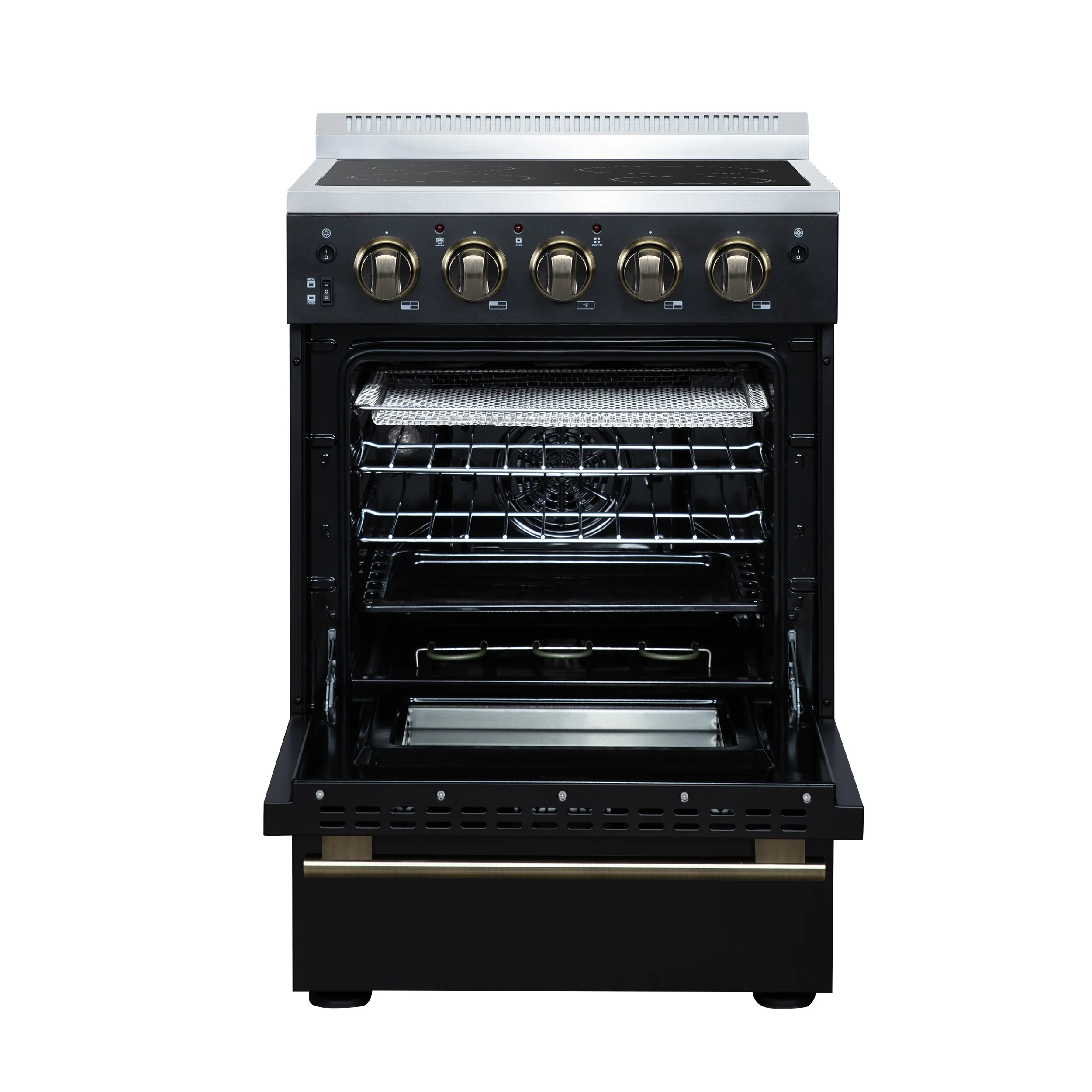 Forno Loiano 24 Inch Freestanding Electric Range in Black - Image 3