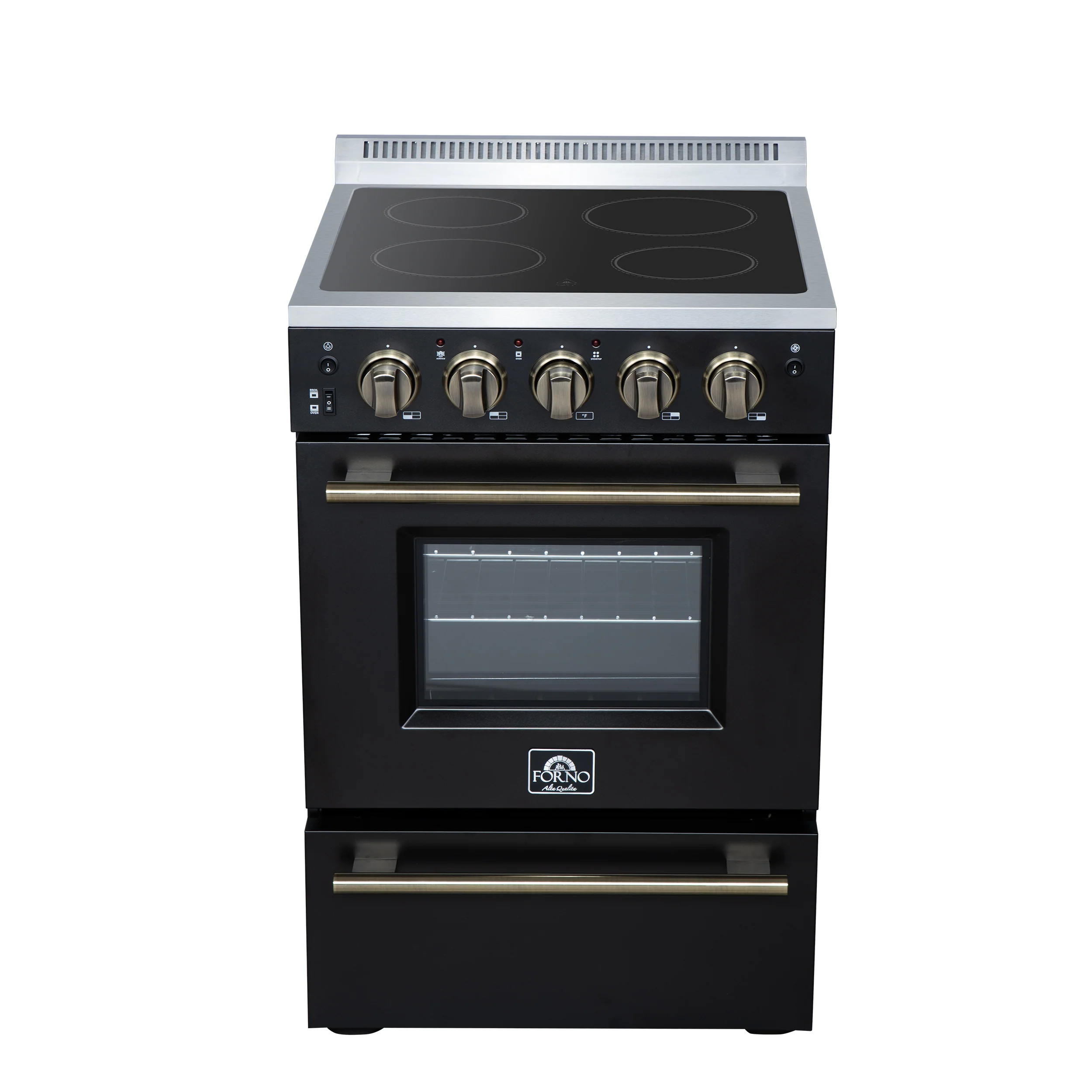 Forno Loiano 24 Inch Freestanding Electric Range in Black - Image 2