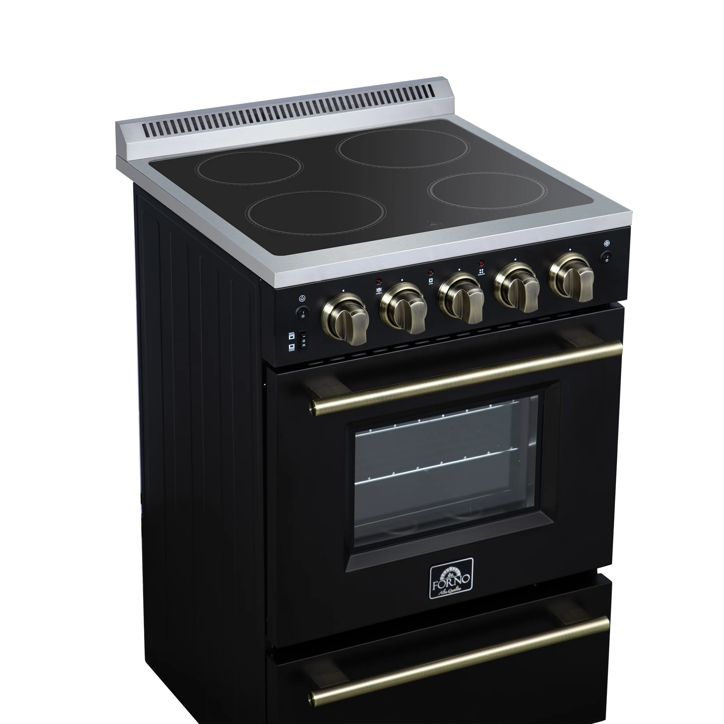 Forno Loiano 24 Inch Freestanding Electric Range in Black - Image 4