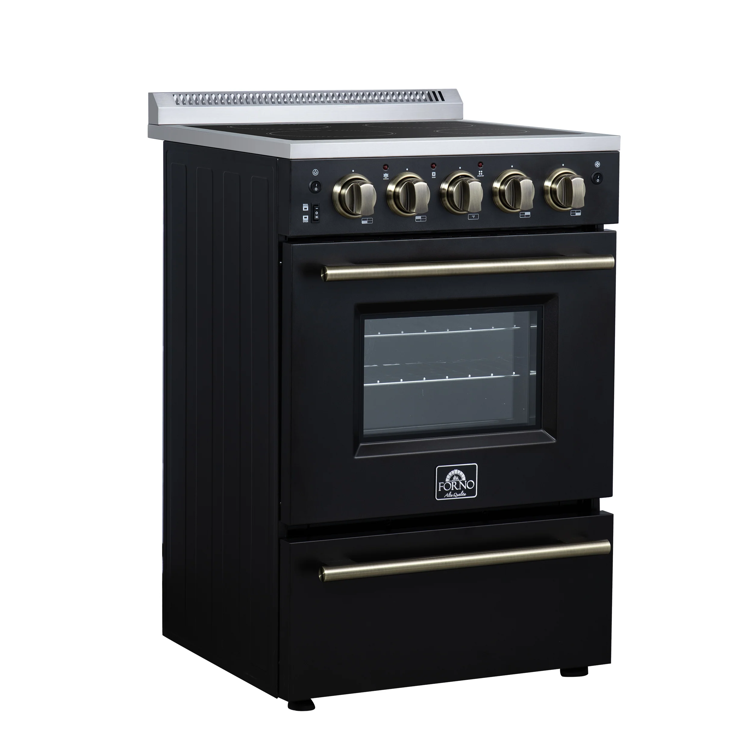 Forno Loiano 24 Inch Freestanding Electric Range in Black - Image 5