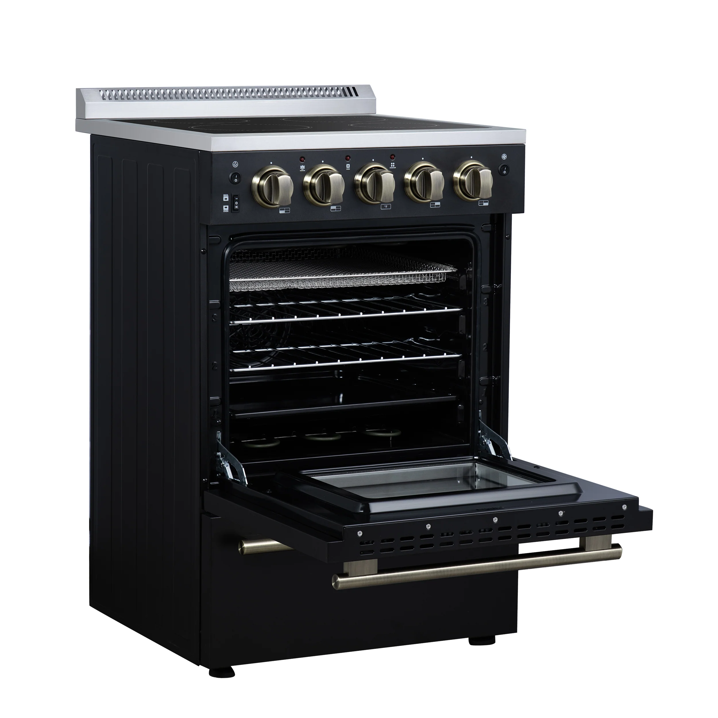 Forno Loiano 24 Inch Freestanding Electric Range in Black - Image 6