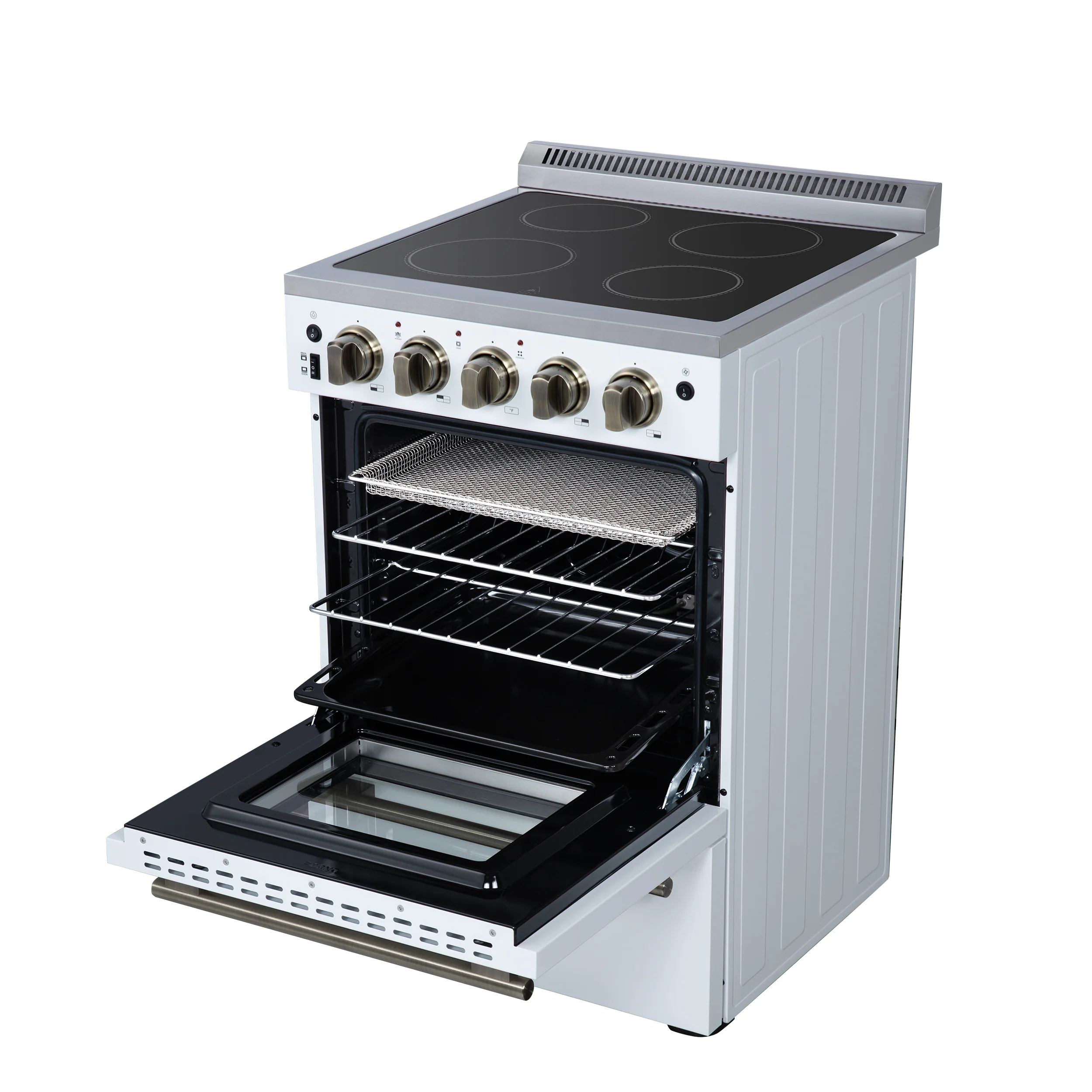 Forno Loiano 24 Inch Freestanding Electric Range in White - Image 15
