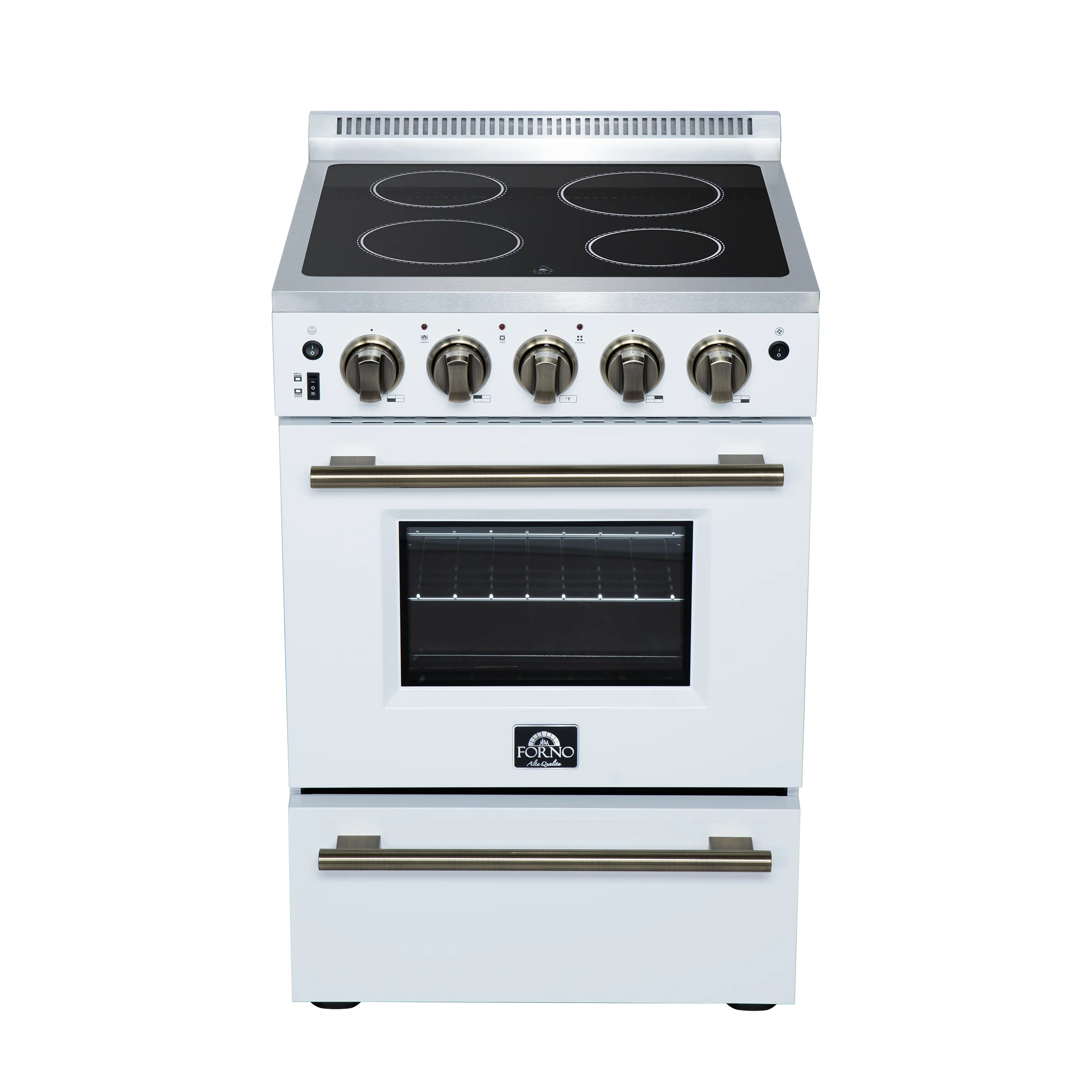 Forno Loiano 24 Inch Freestanding Electric Range in White - Image 2