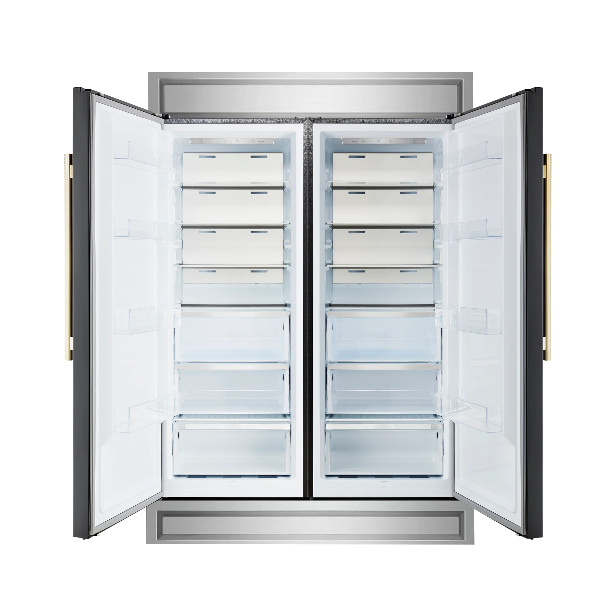 Forno Maderno 2-28-Inch Wide Convertible Refrigerator/Freezer in Black, Decorative Trim, 27.2 cu.ft, 84-Inch High, ENERGY STAR Certified - Image 2