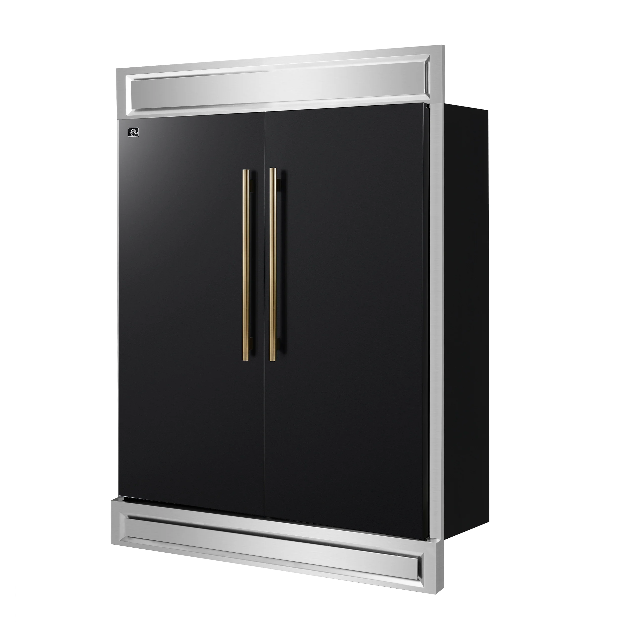 Forno Maderno 2-28-Inch Wide Convertible Refrigerator/Freezer in Black, Decorative Trim, 27.2 cu.ft, 84-Inch High, ENERGY STAR Certified - Image 4