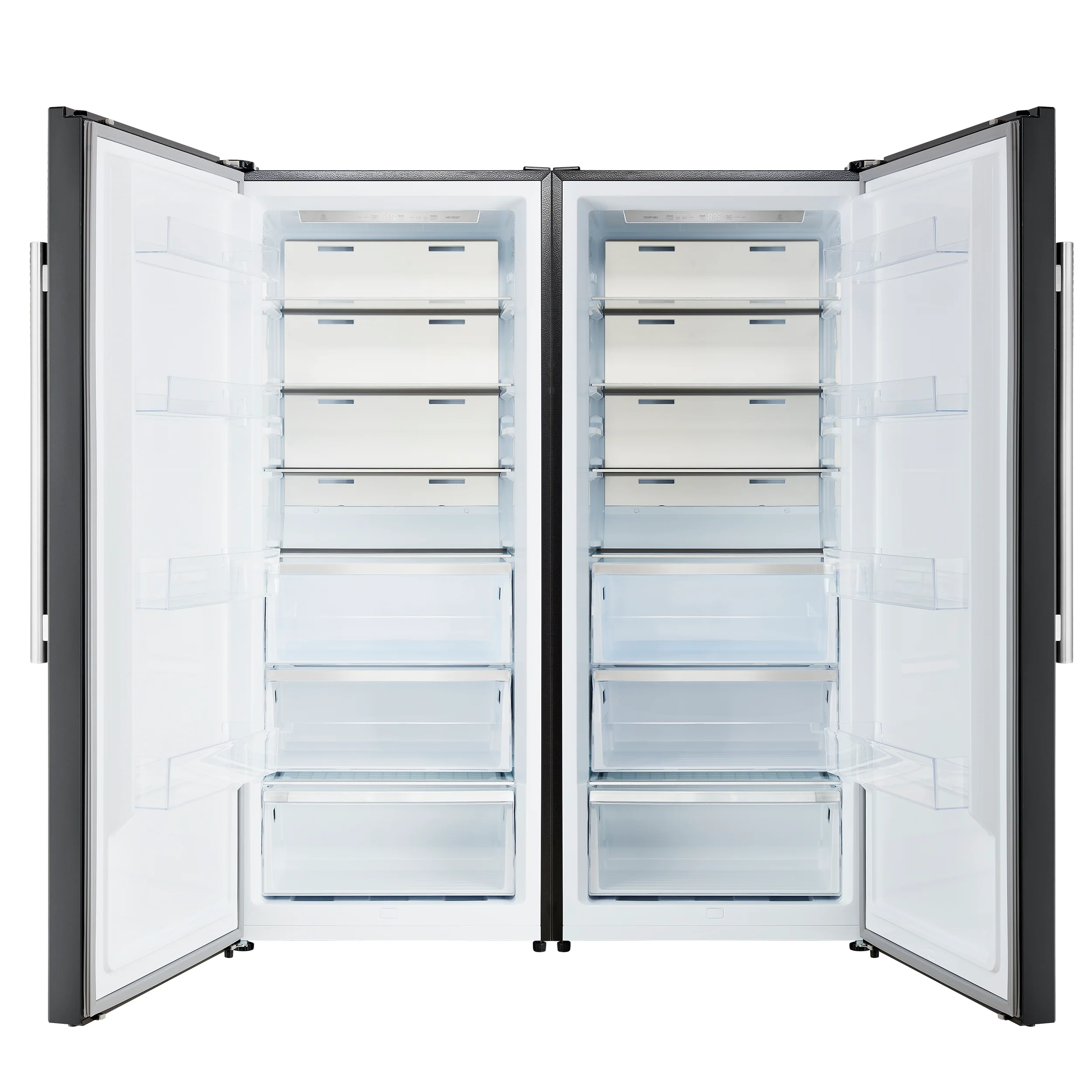 Forno Maderno 2-28-Inch Wide Convertible Refrigerator/Freezer in Black, Decorative Trim, 27.2 cu.ft, 84-Inch High, ENERGY STAR Certified - Image 8