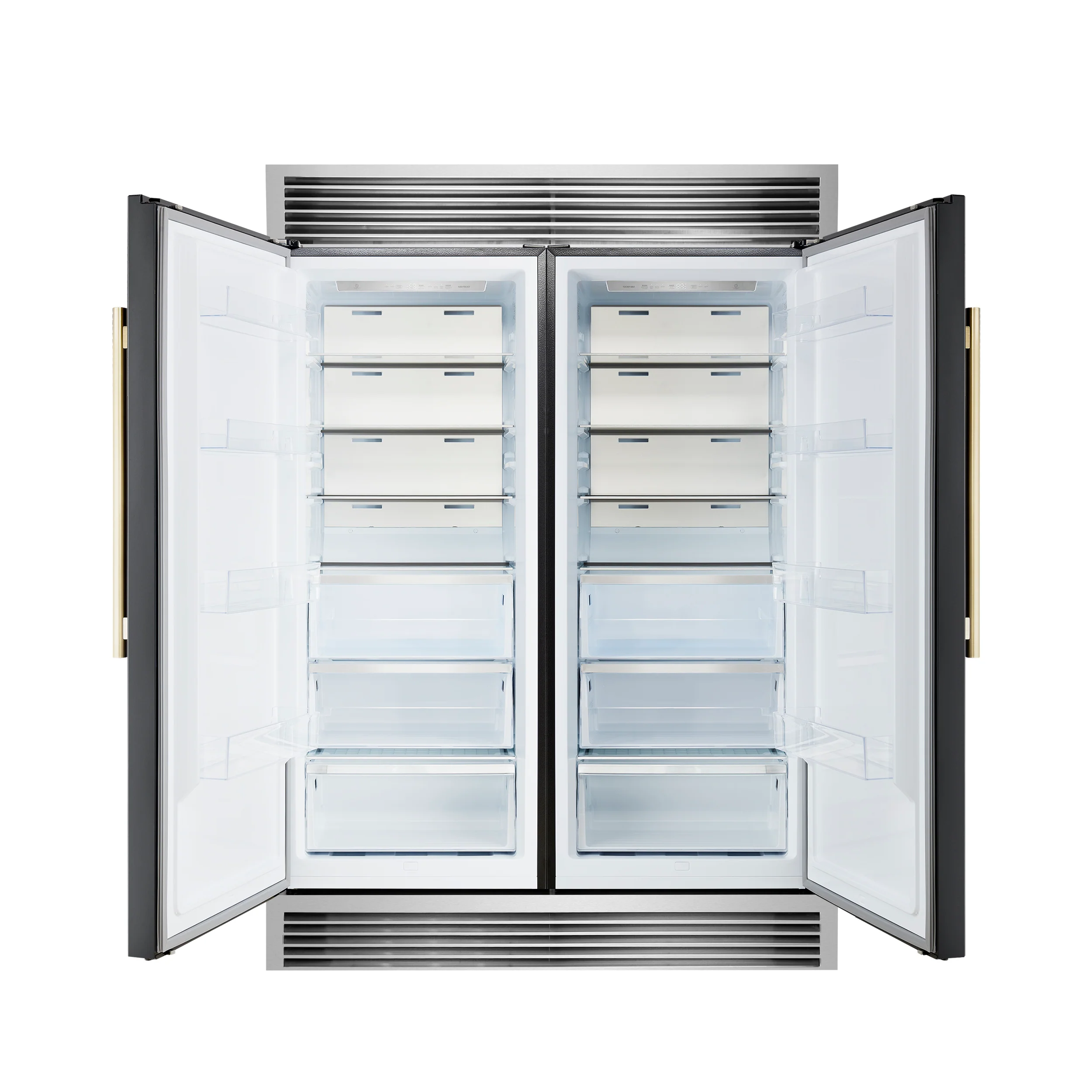 Forno Maderno 2-28-Inch Wide Convertible Refrigerator/Freezer in Black, Decorative Trim Grill, 27.2 cu.ft, 84-Inch High, ENERGY STAR Certified - Image 2