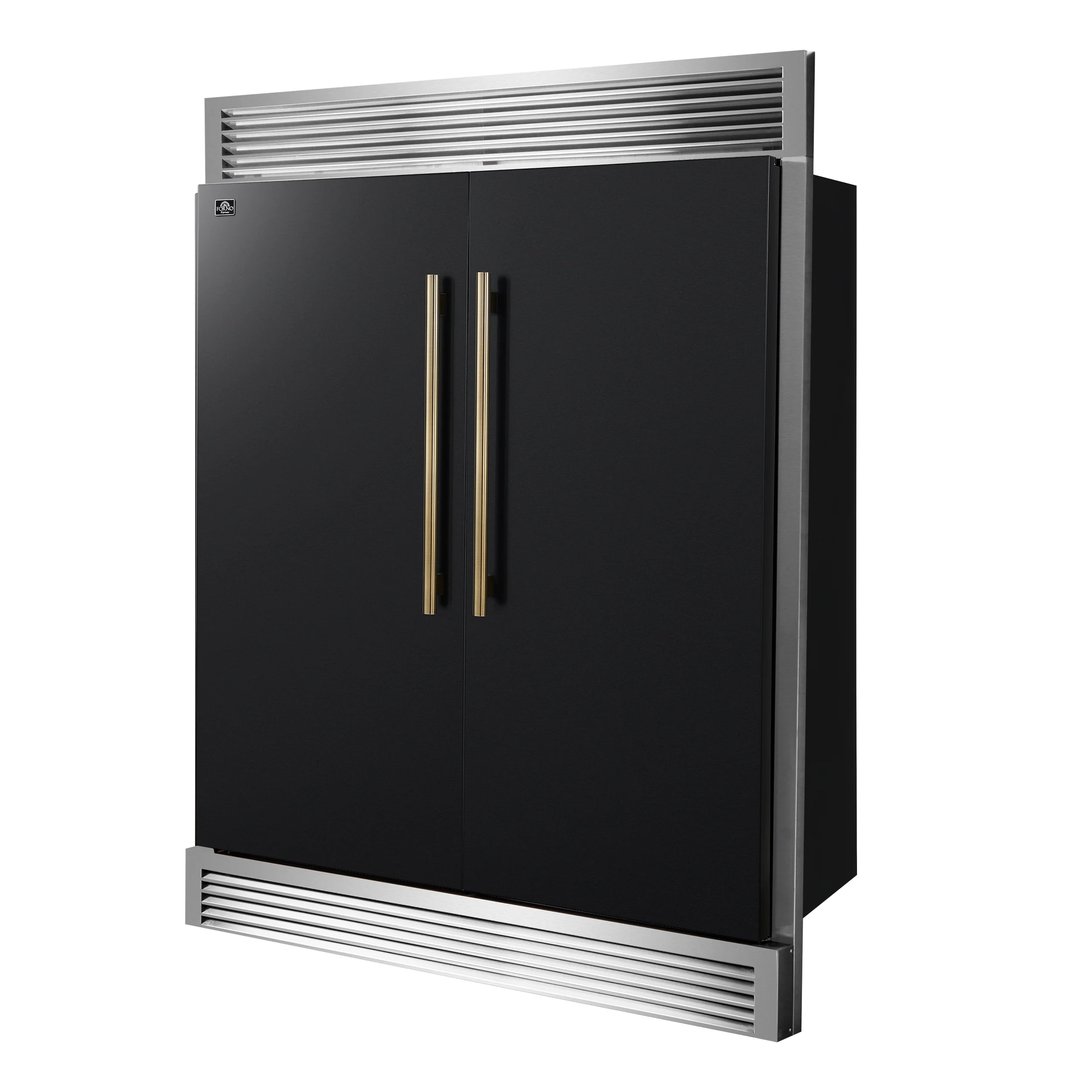 Forno Maderno 2-28-Inch Wide Convertible Refrigerator/Freezer in Black, Decorative Trim Grill, 27.2 cu.ft, 84-Inch High, ENERGY STAR Certified - Image 3