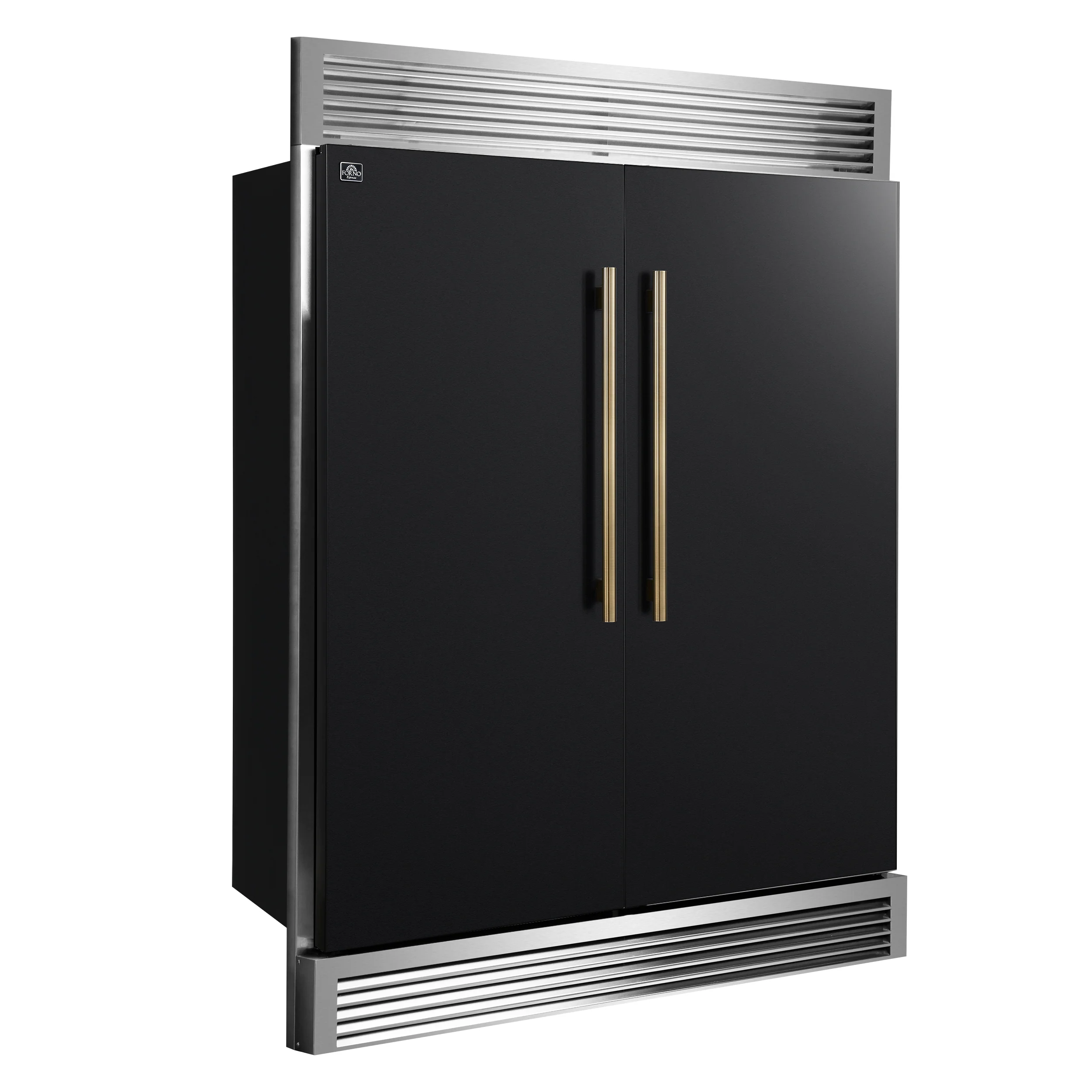 Forno Maderno 2-28-Inch Wide Convertible Refrigerator/Freezer in Black, Decorative Trim Grill, 27.2 cu.ft, 84-Inch High, ENERGY STAR Certified - Image 4