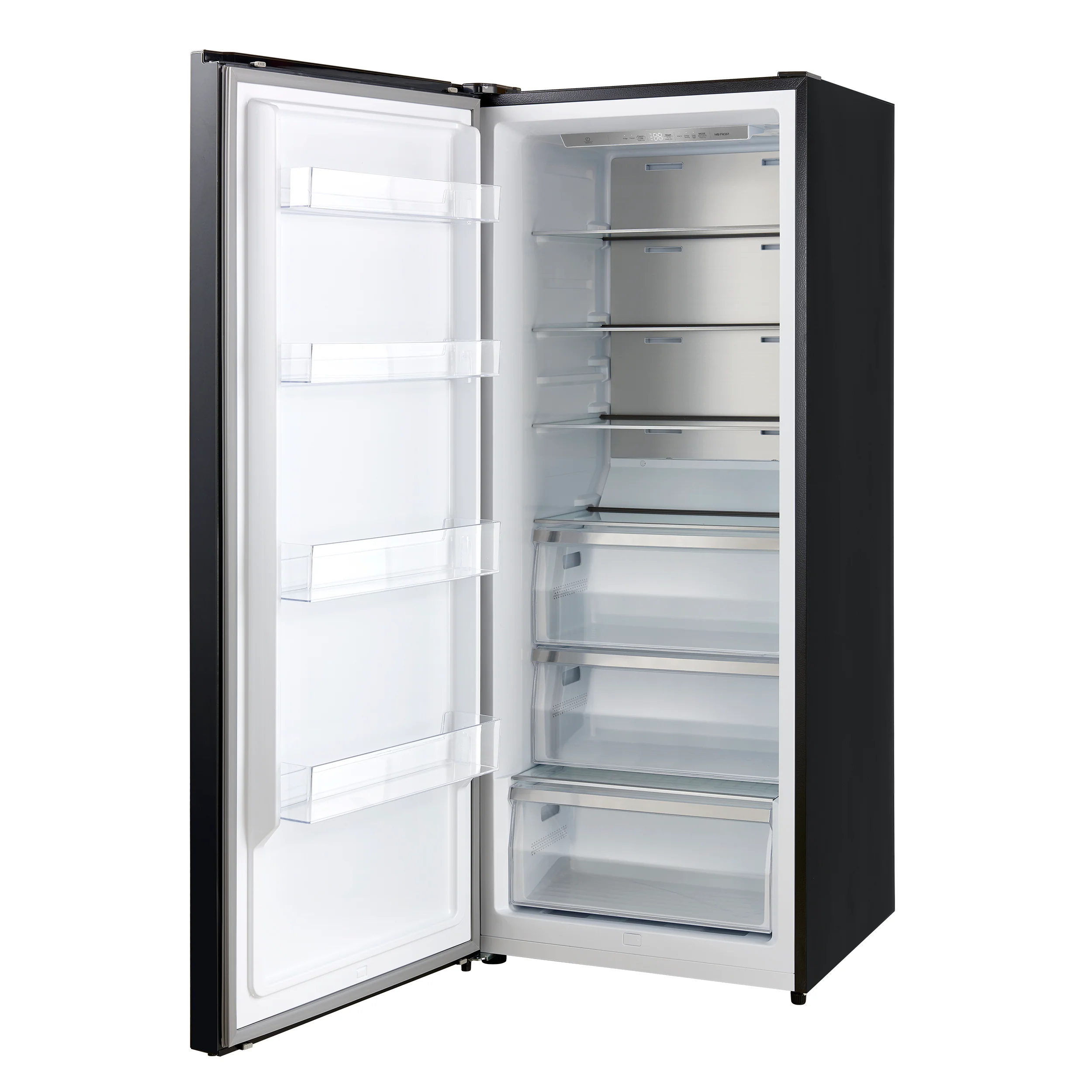 Forno Maderno 28-Inch Convertible Upright Freezer/Refrigerator in Black with Antique Brass Handle, 13.6 cu.ft., Left Swing - Image 6