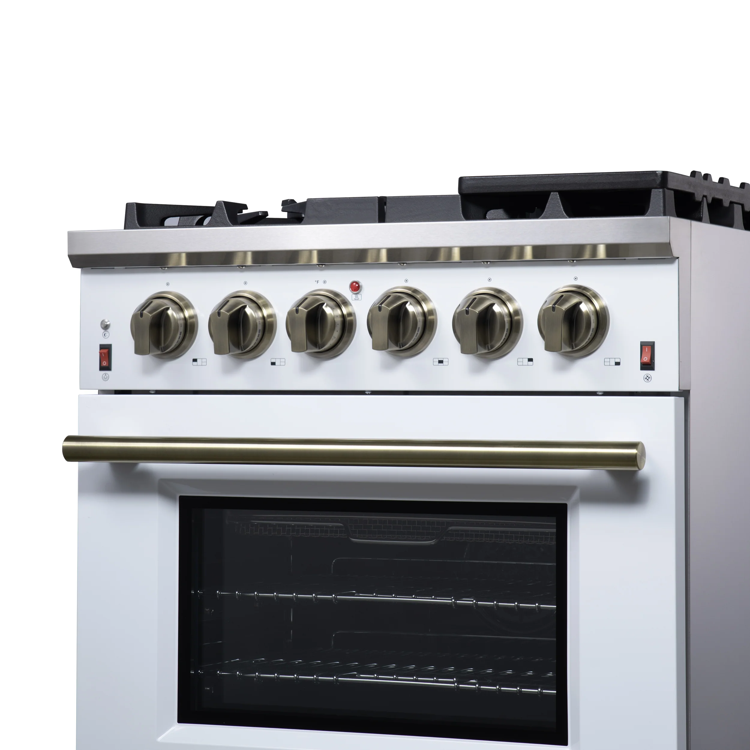 Forno Massimo 30-Inch White Freestanding Gas Range, 5 Burners, True Convection Oven - Image 10