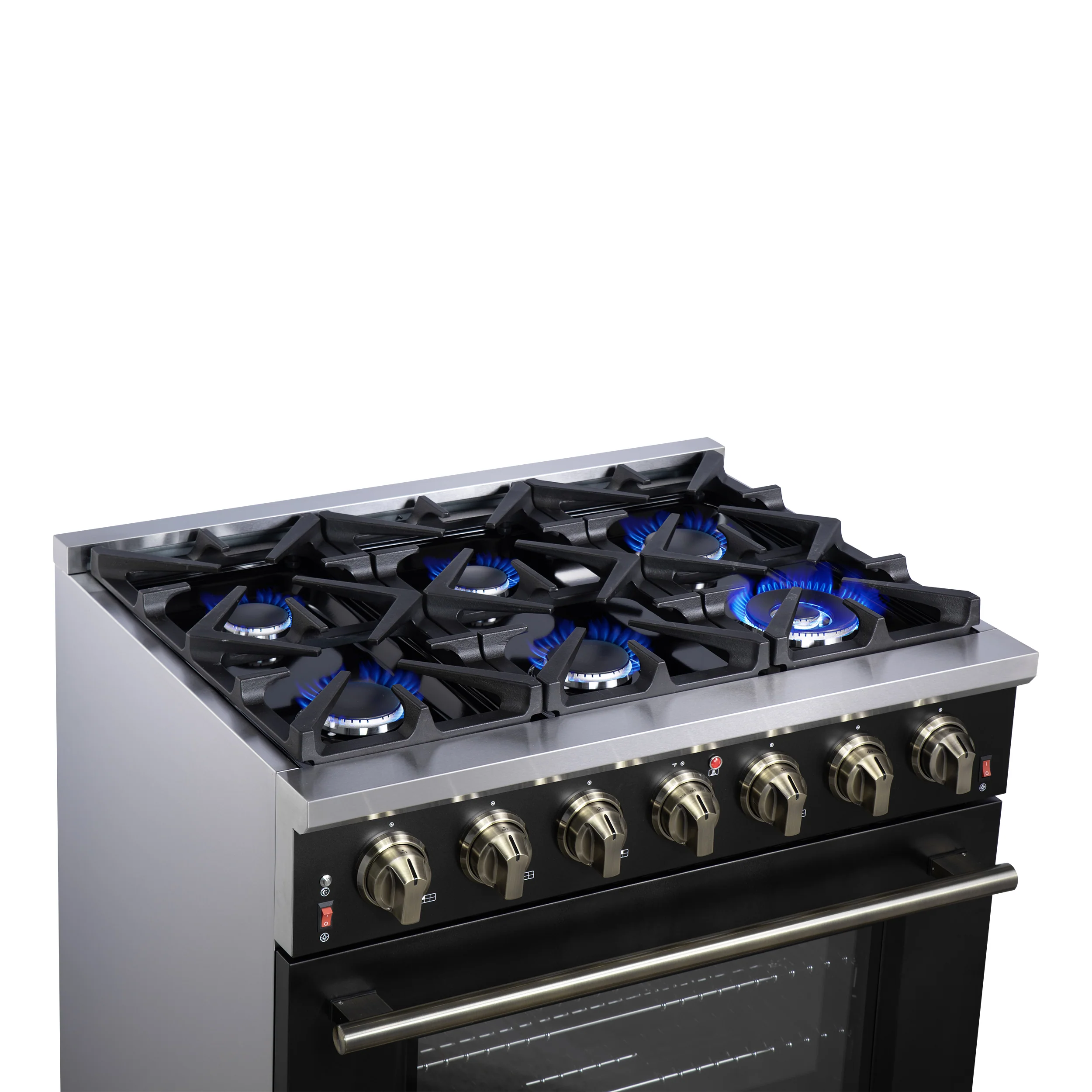 Forno Massimo 36-Inch Black Freestanding Gas Range, 6 Sealed Burners, Convection Oven, Energy Efficient - Image 12