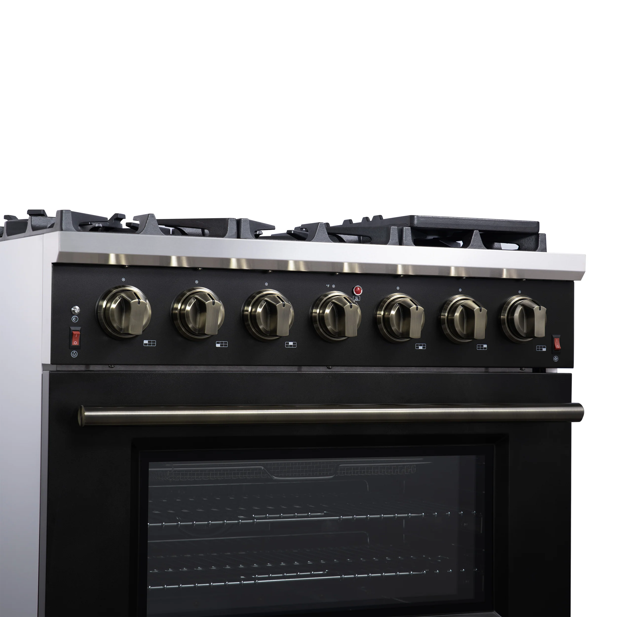 Forno Massimo 36-Inch Black Freestanding Gas Range, 6 Sealed Burners, Convection Oven, Energy Efficient - Image 6