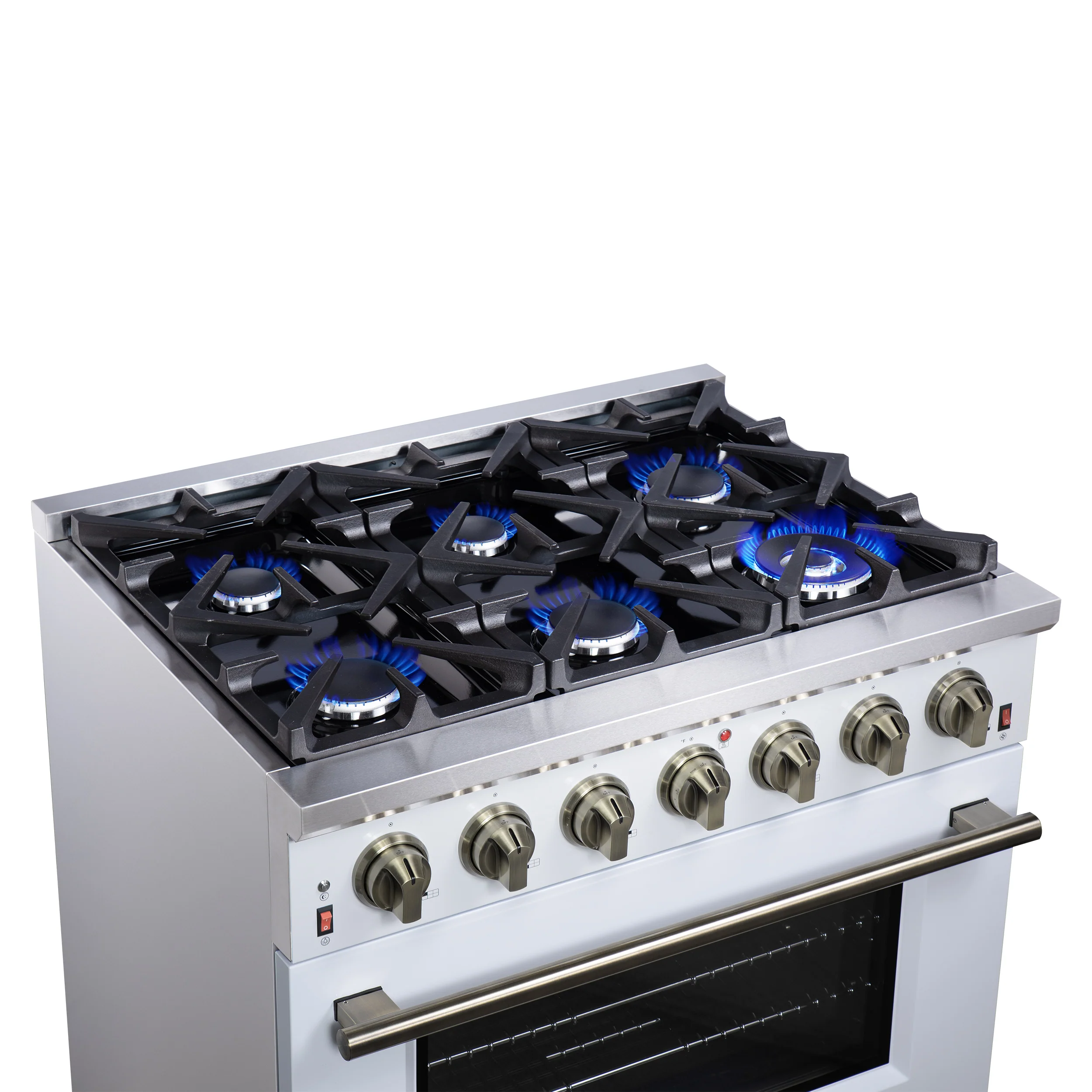 Forno Massimo 36-Inch White Freestanding Gas Range, 6 Sealed Burners, Convection Oven, Energy Efficient - Image 12