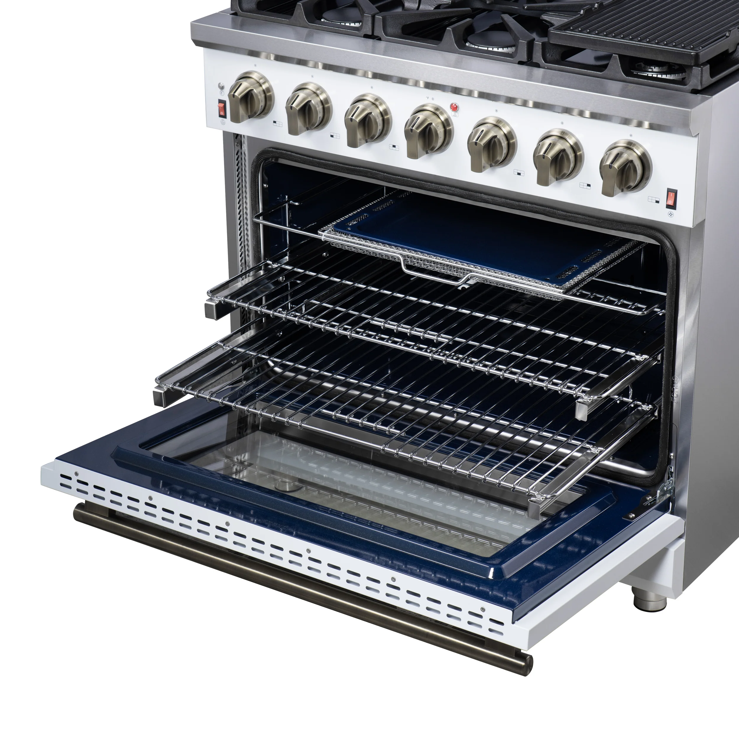 Forno Massimo 36-Inch White Freestanding Gas Range, 6 Sealed Burners, Convection Oven, Energy Efficient - Image 14