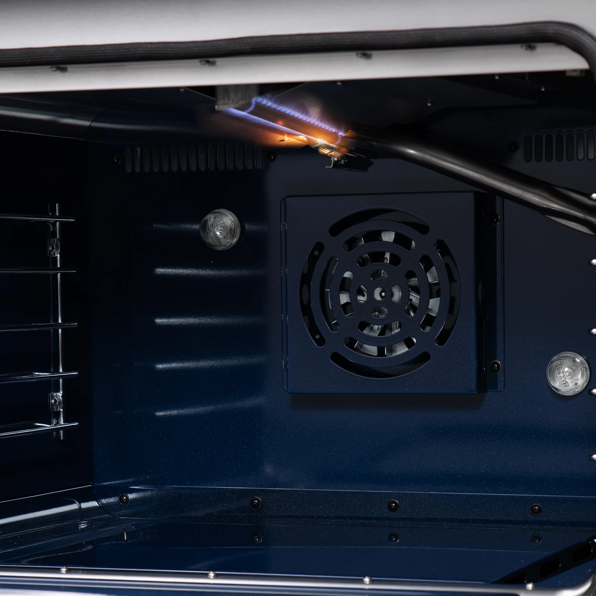 Forno Massimo 48-Inch Black Freestanding Gas Range, 8 Burners, True Convection Oven - Image 16
