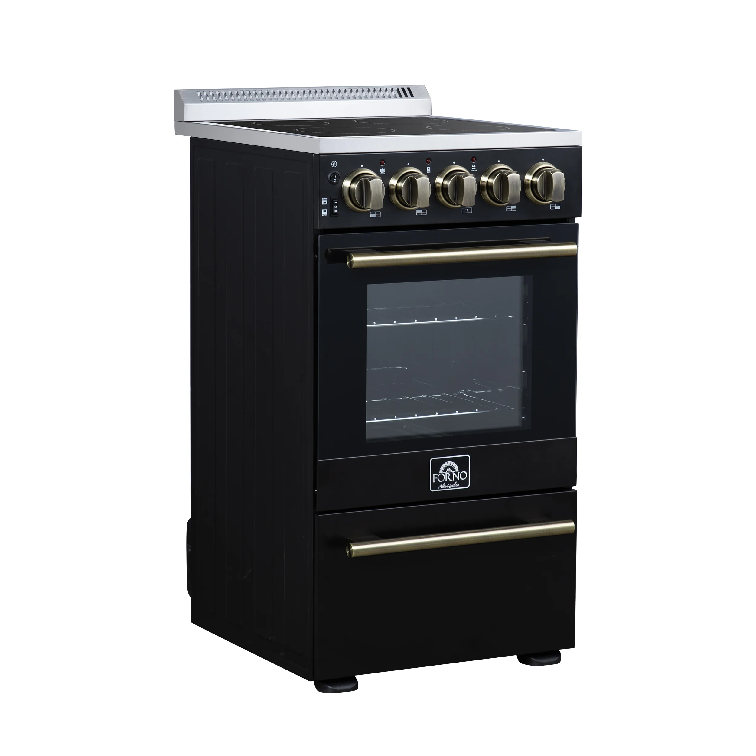 Forno Pallerano 20 Inch Freestanding Electric Range in Black, Canada Version, Plug and Cord Included - Image 4