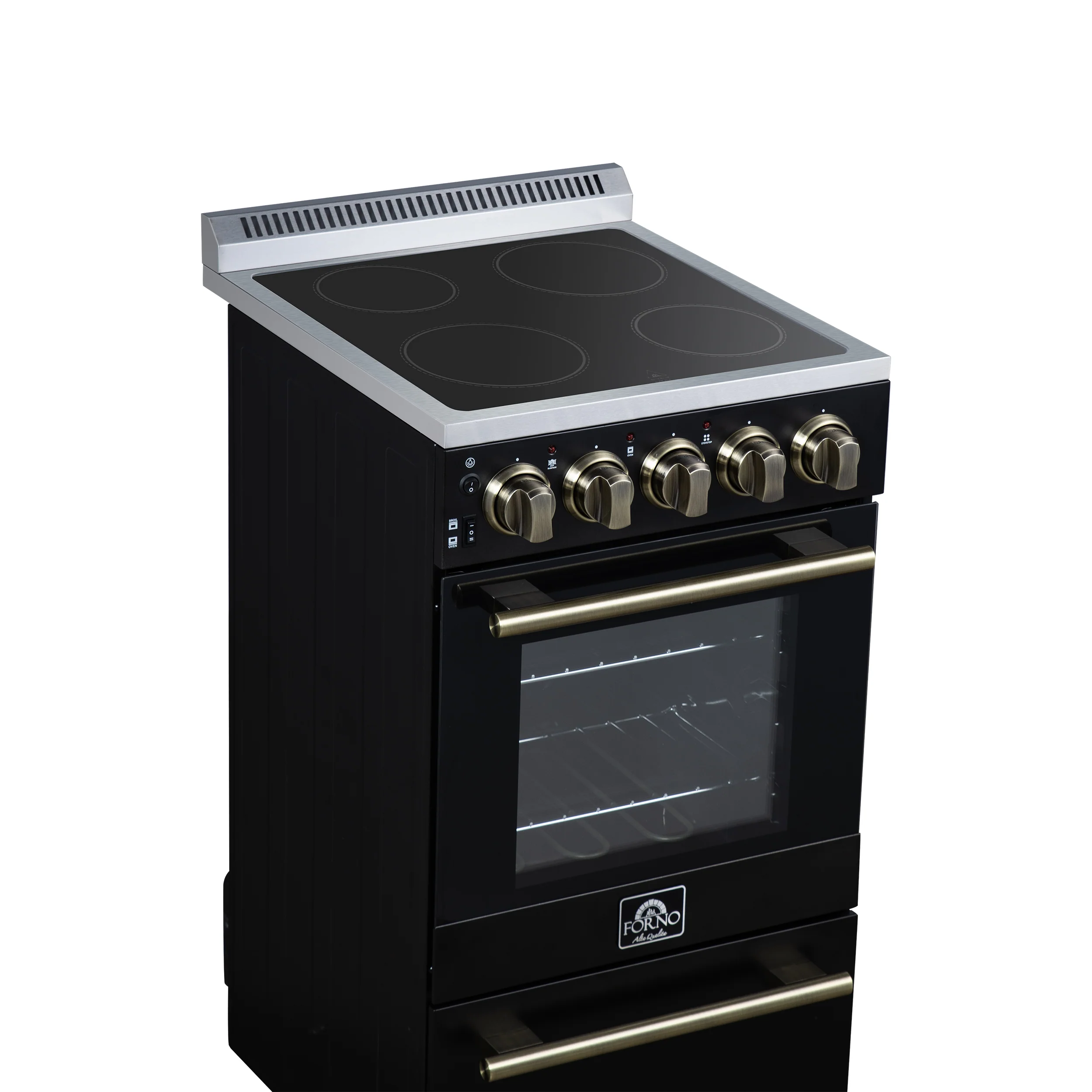 Forno Pallerano 20 Inch Freestanding Electric Range in Black, Canada Version, Plug and Cord Included - Image 5
