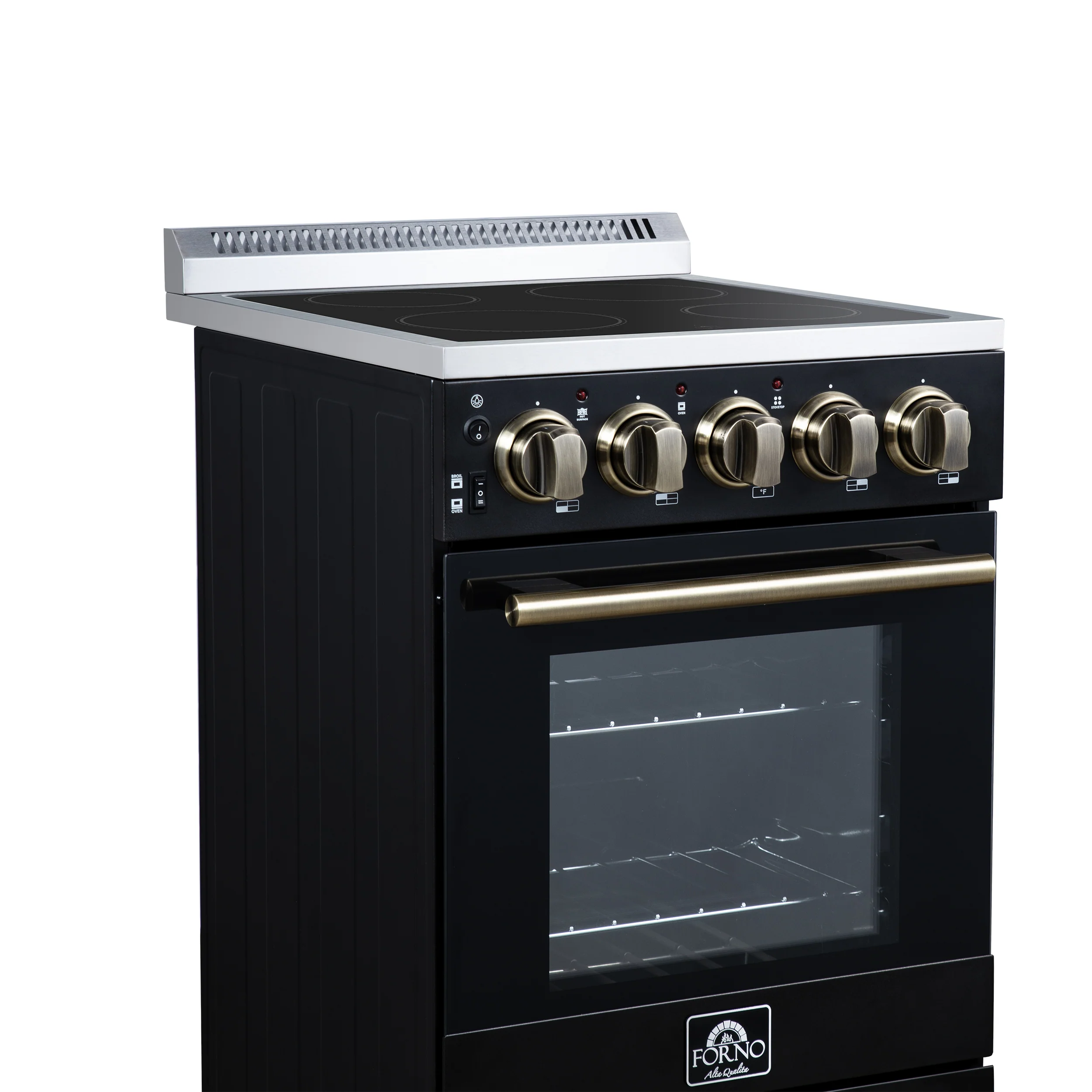 Forno Pallerano 20 Inch Freestanding Electric Range in Black, Canada Version, Plug and Cord Included - Image 6