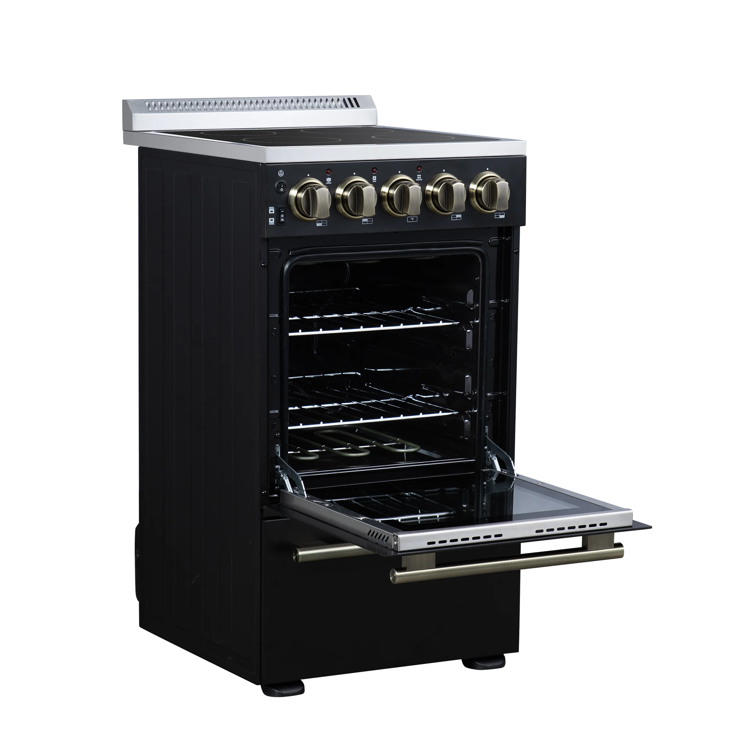 Forno Pallerano 20 Inch Freestanding Electric Range in Black, Canada Version, Plug and Cord Included - Image 8