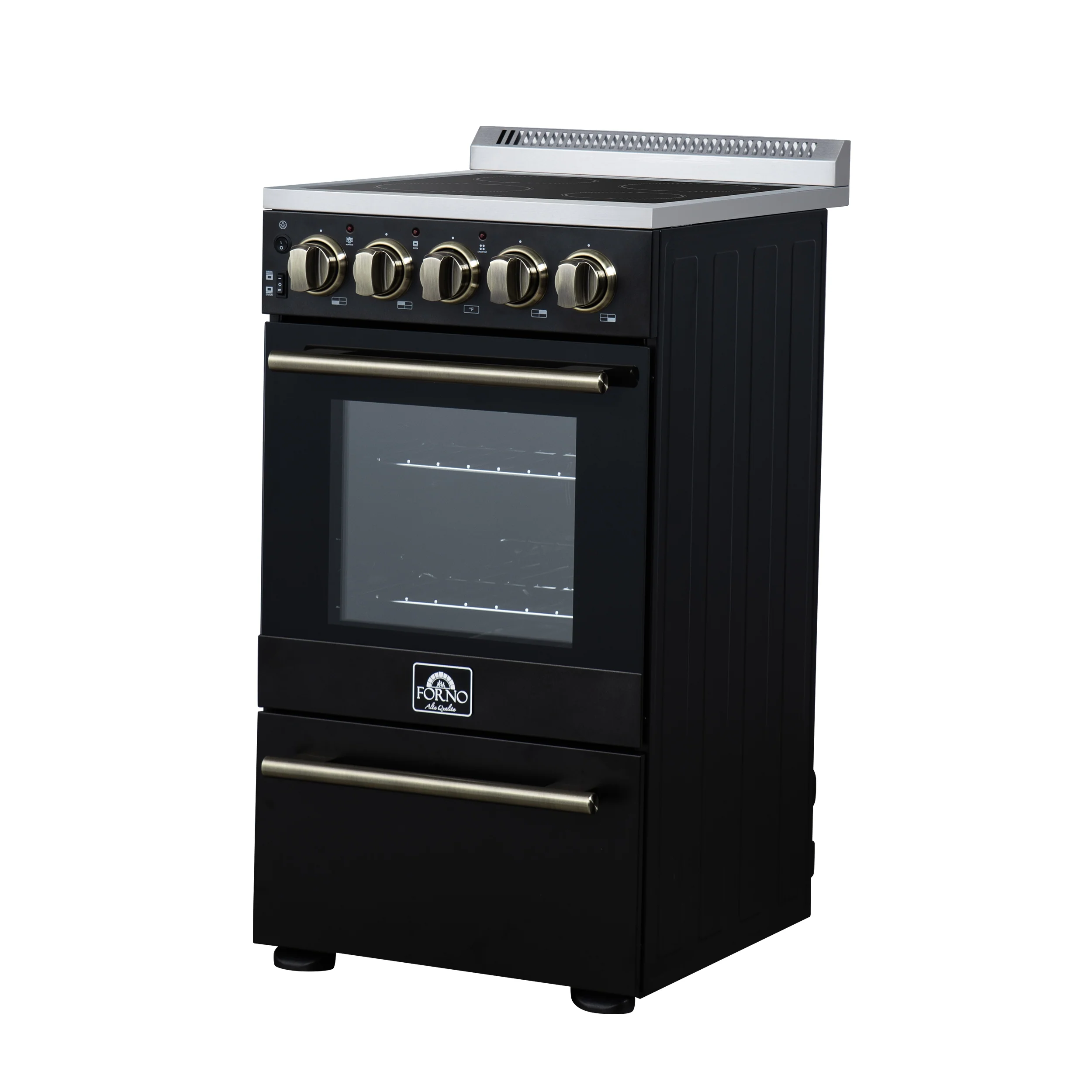 Forno Pallerano 20 Inch Freestanding Electric Range in Black, Canada Version, Plug and Cord Included - Image 9