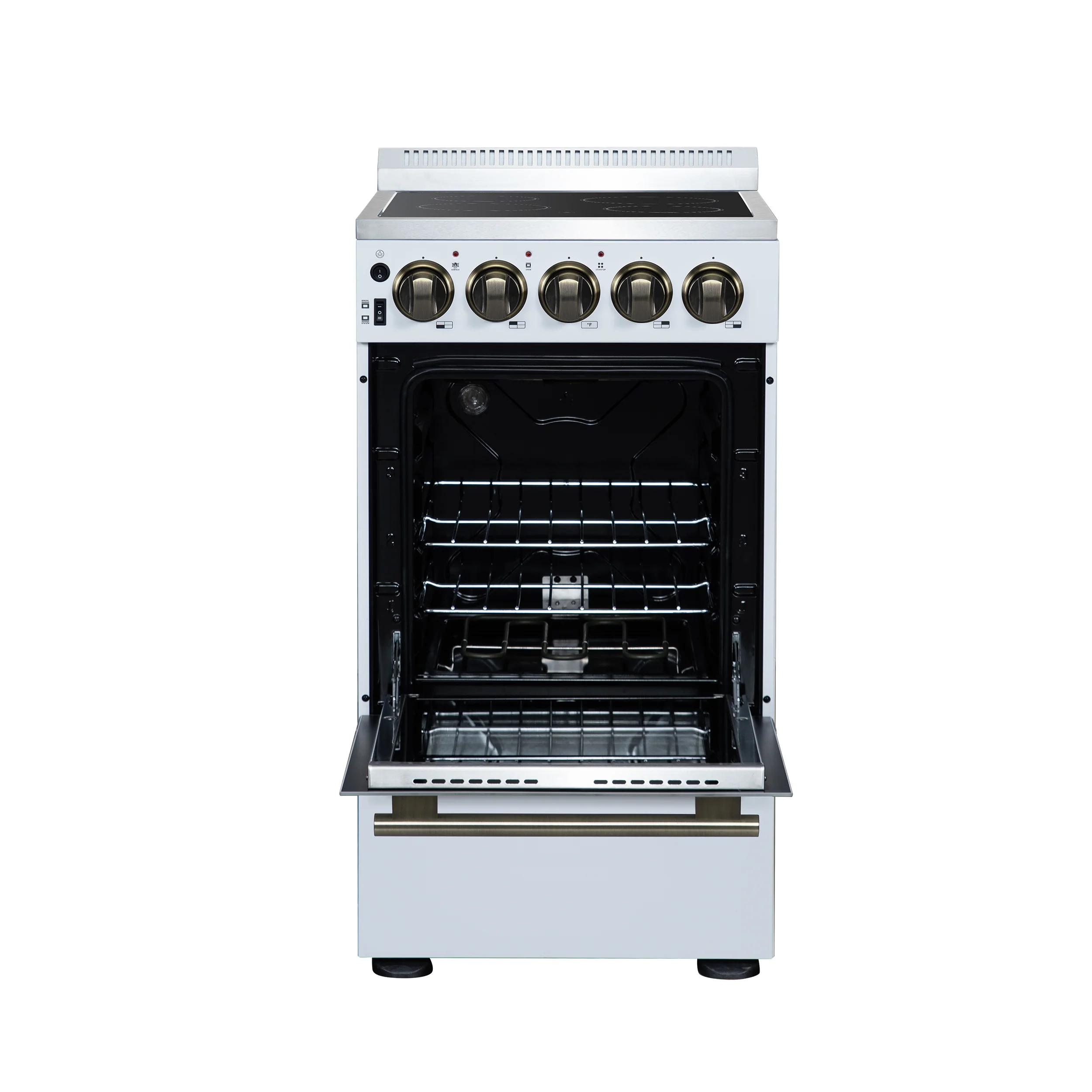 Forno Pallerano 20 Inch Freestanding Electric Range in White, Canada Version, Plug and Cord Included - Image 3