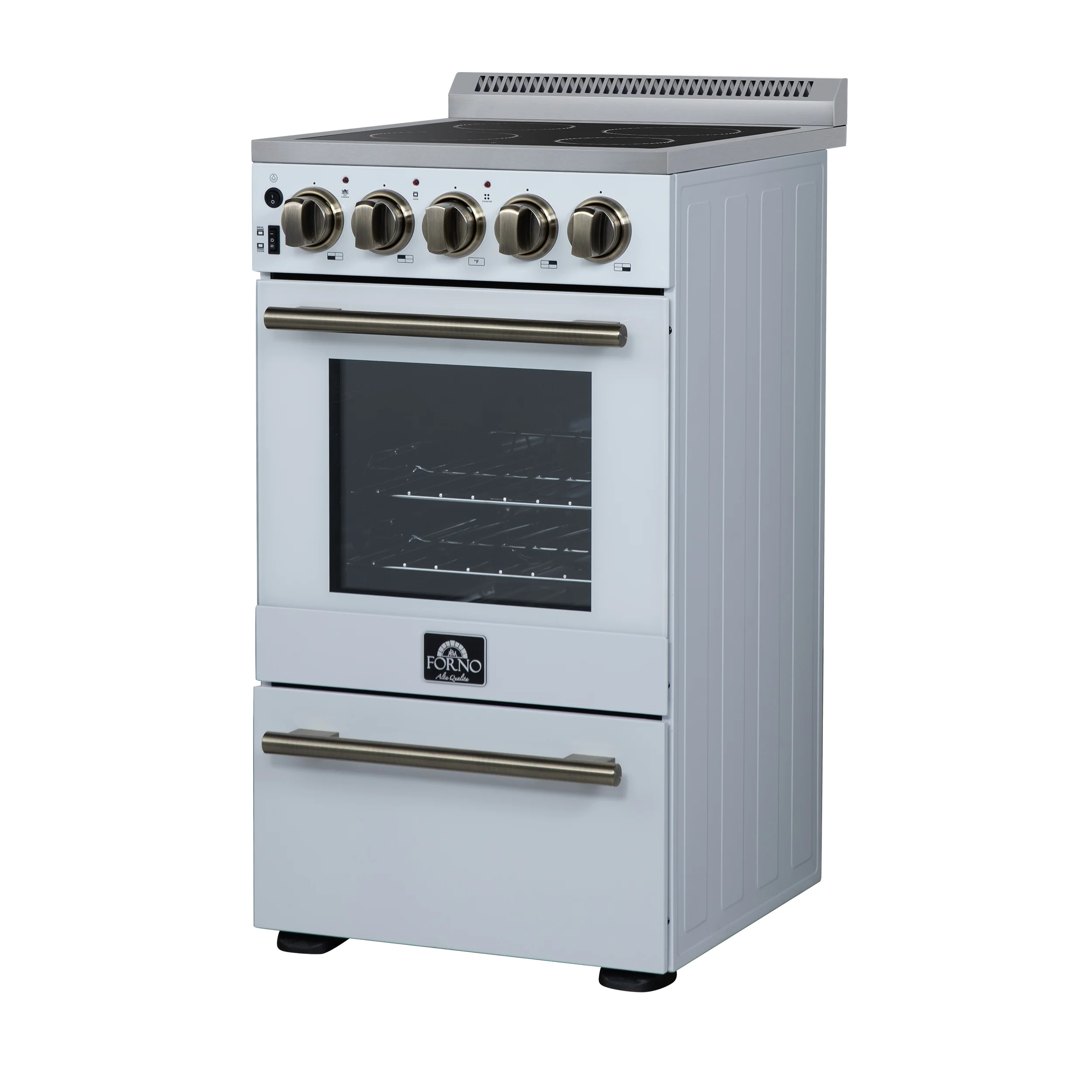 Forno Pallerano 20 Inch Freestanding Electric Range in White, Canada Version, Plug and Cord Included - Image 4
