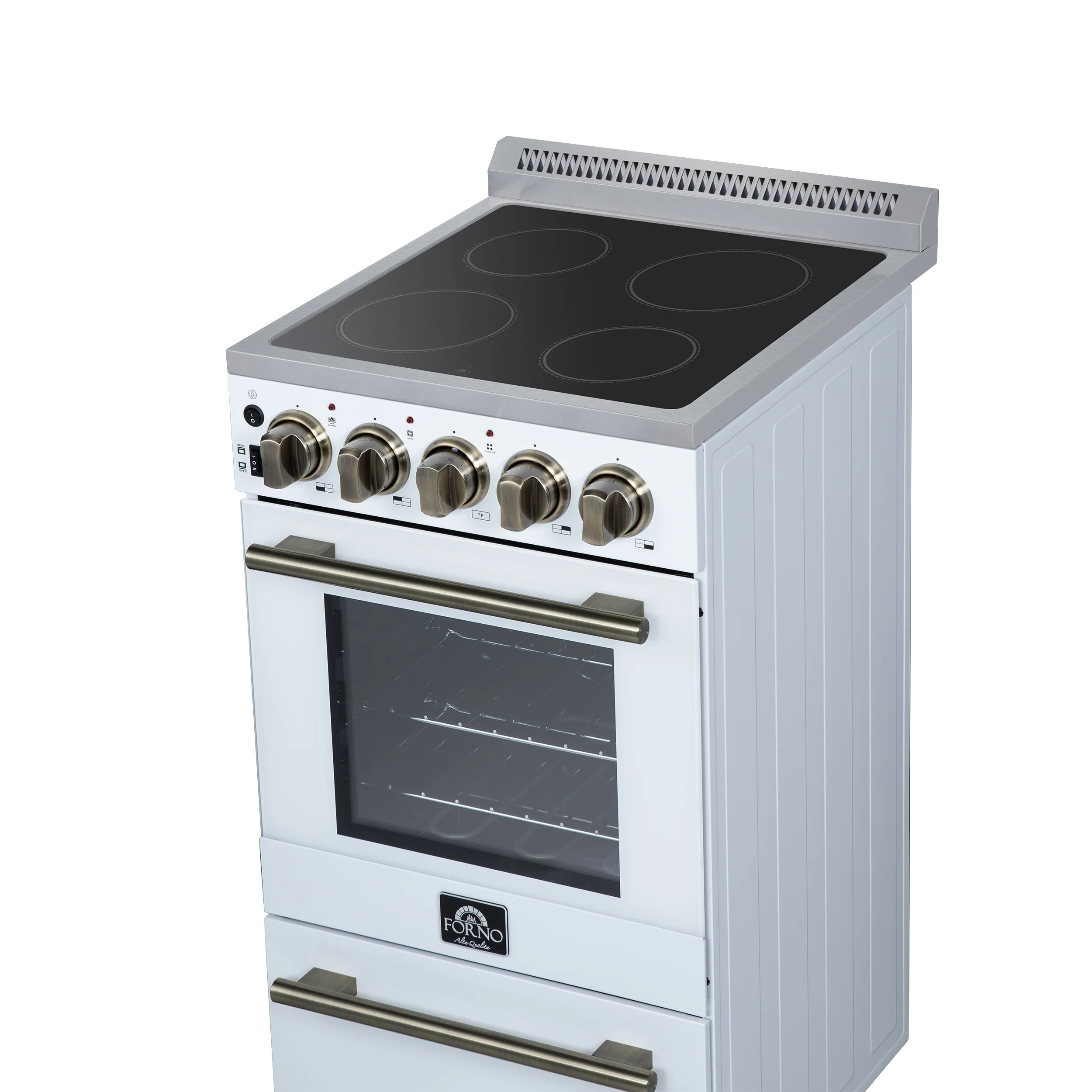 Forno Pallerano 20 Inch Freestanding Electric Range in White, Canada Version, Plug and Cord Included - Image 5