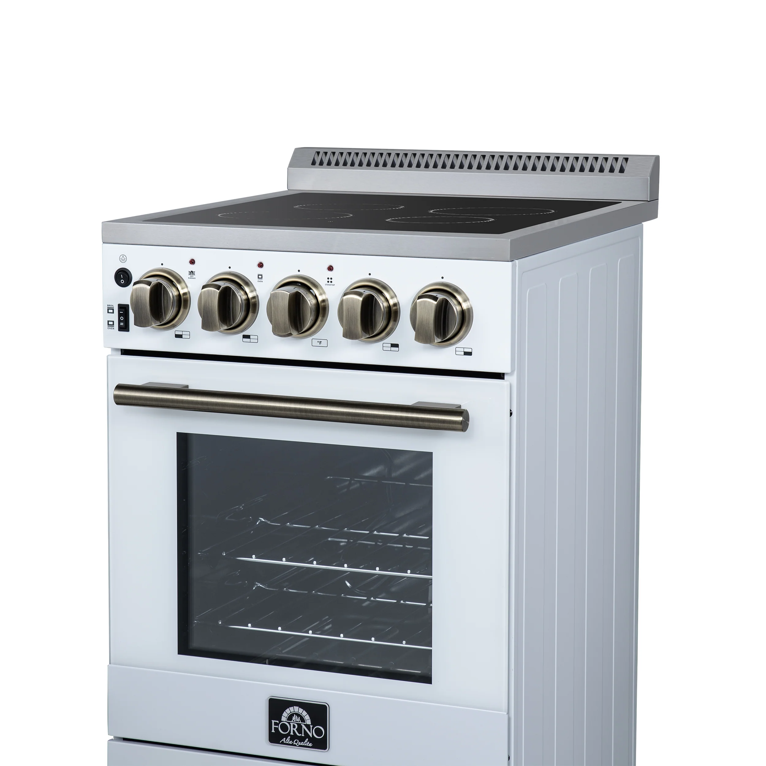 Forno Pallerano 20 Inch Freestanding Electric Range in White, Canada Version, Plug and Cord Included - Image 6