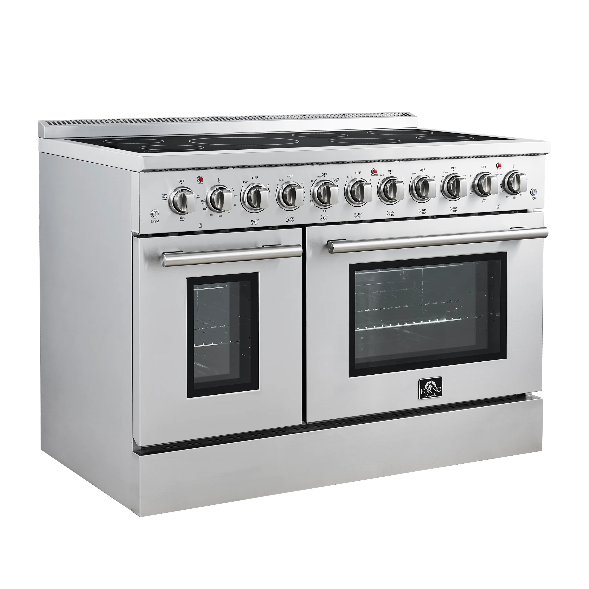 Forno Paolo 48 Inch Freestanding Electric Range, Stainless Steel, 6.7 cu.ft, True Convection Oven, Energy Efficient - Image 3