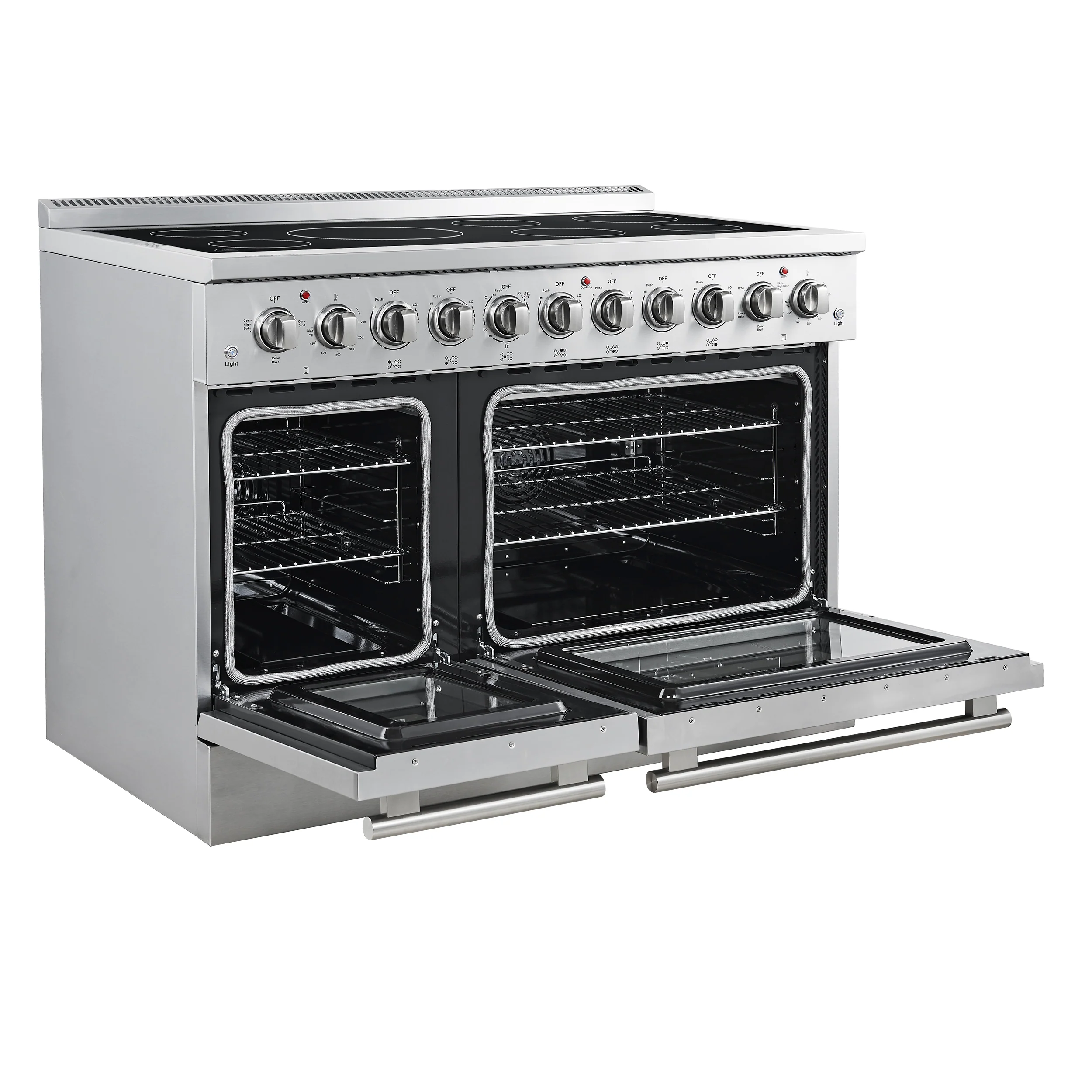 Forno Paolo 48 Inch Freestanding Electric Range, Stainless Steel, 6.7 cu.ft, True Convection Oven, Energy Efficient - Image 4