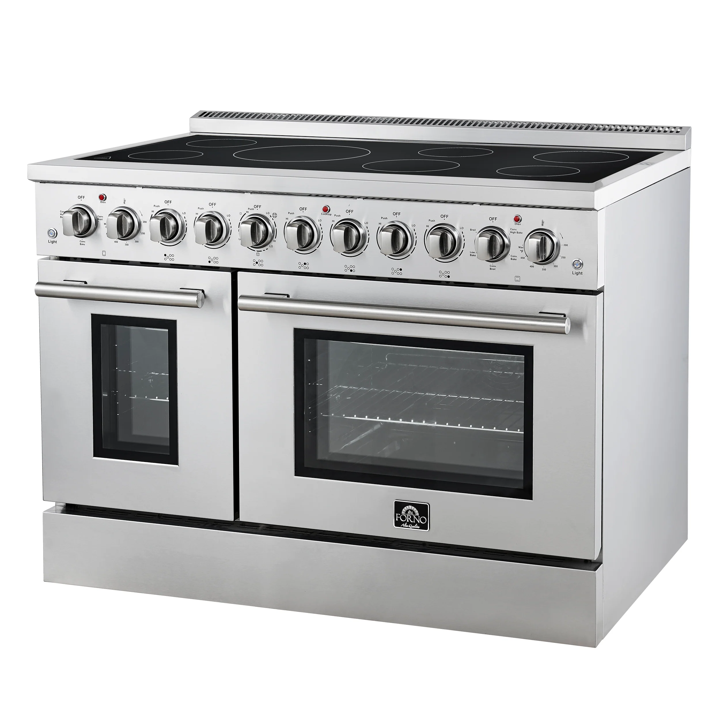 Forno Paolo 48 Inch Freestanding Electric Range, Stainless Steel, 6.7 cu.ft, True Convection Oven, Energy Efficient - Image 5