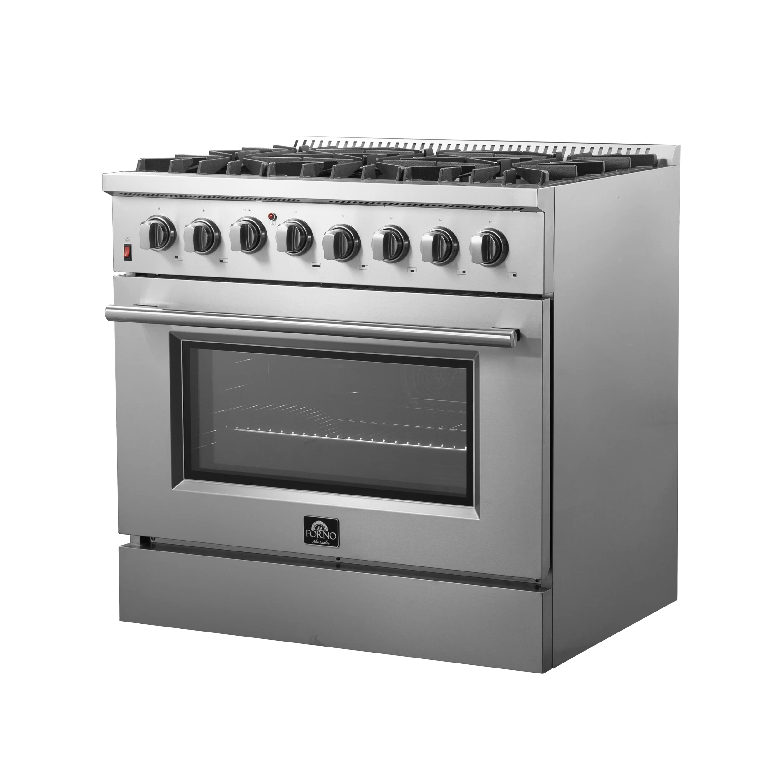 Forno Galiano 36-Inch Freestanding Dual Fuel Range, 6 Burners, Double Convection Ovens - Image 2