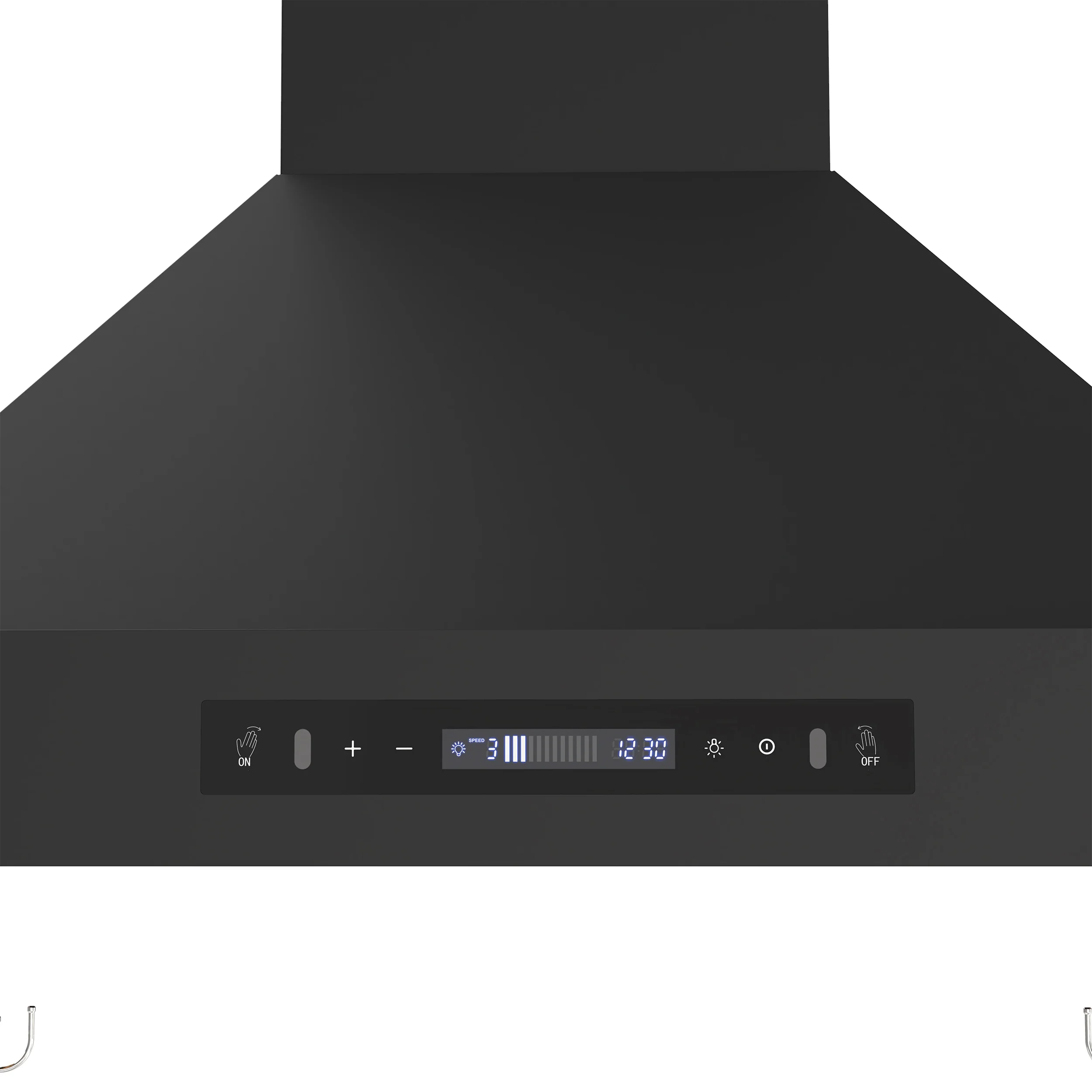 Forno Venezia 30 Inch Wall-Mounted Range Hood in Black with Touch Controls and Baffle Filters - Image 4