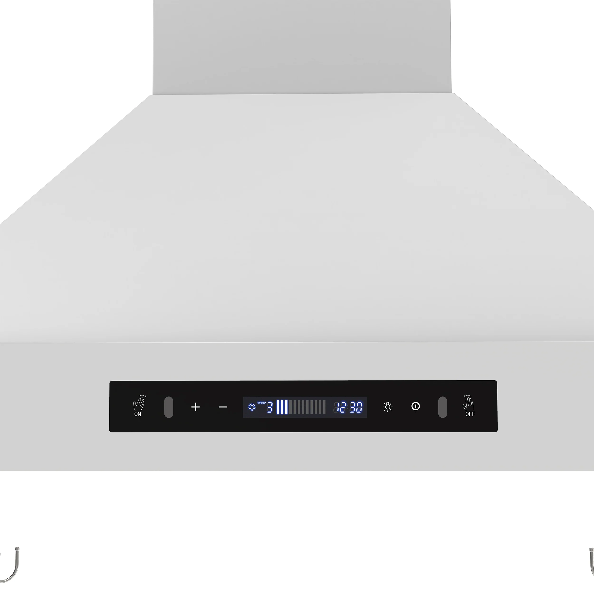 Forno Venezia 30 Inch Wall-Mounted Range Hood in White with Touch Controls and Baffle Filters - Image 4