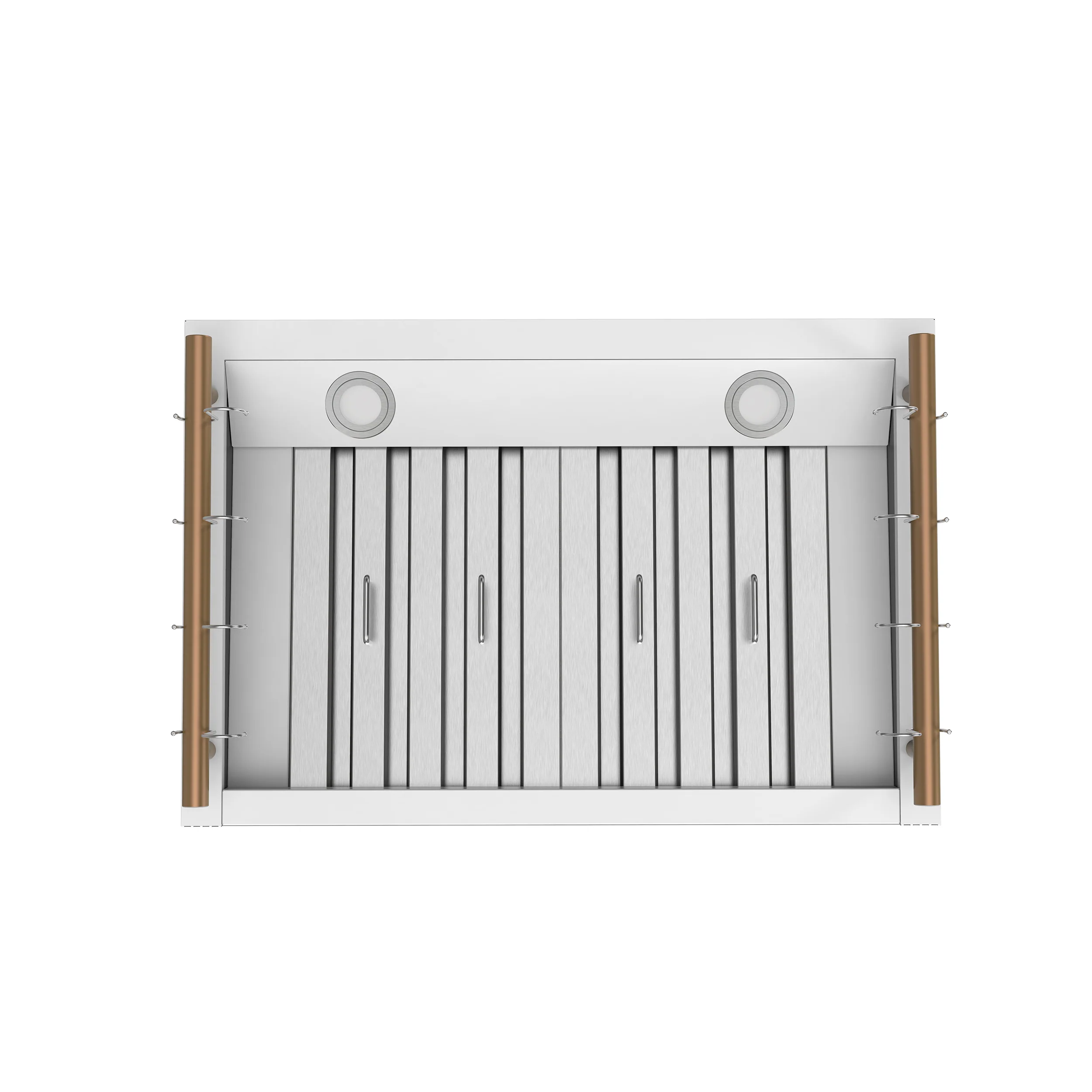 Forno Venezia 30 Inch Wall-Mounted Range Hood in White with Touch Controls and Baffle Filters - Image 5