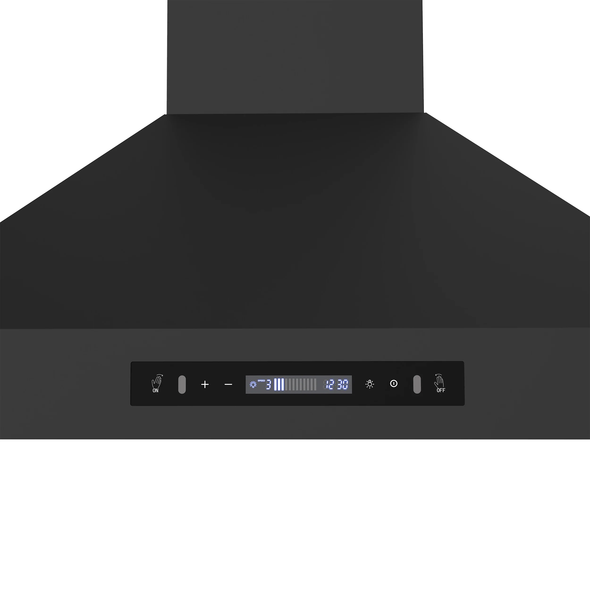 Forno Venezia 36 Inch Wall-Mounted Range Hood in Black with Touch Controls and Baffle Filters - Image 4
