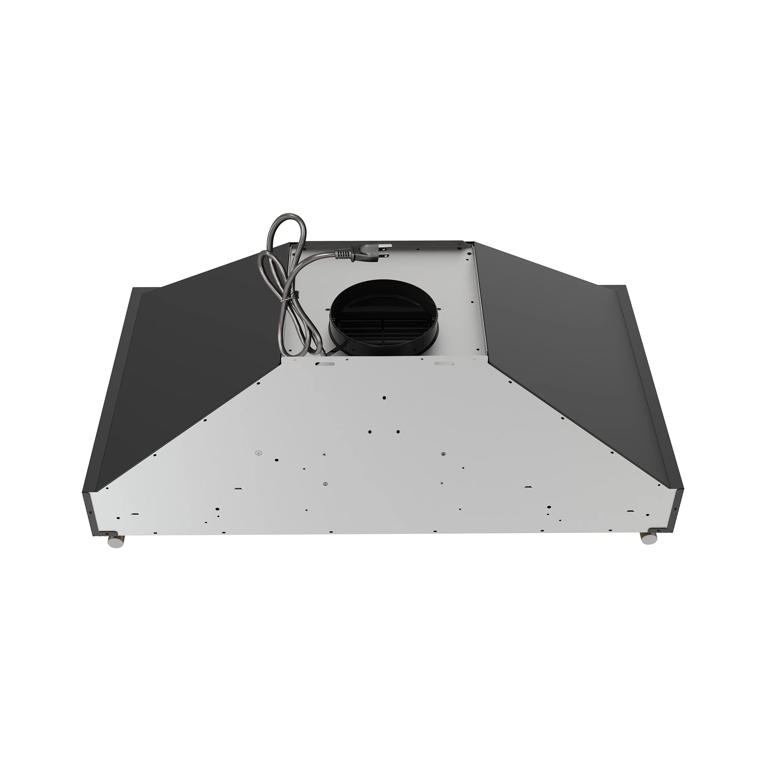 Forno Venezia 36 Inch Wall-Mounted Range Hood in Black with Touch Controls and Baffle Filters - Image 8