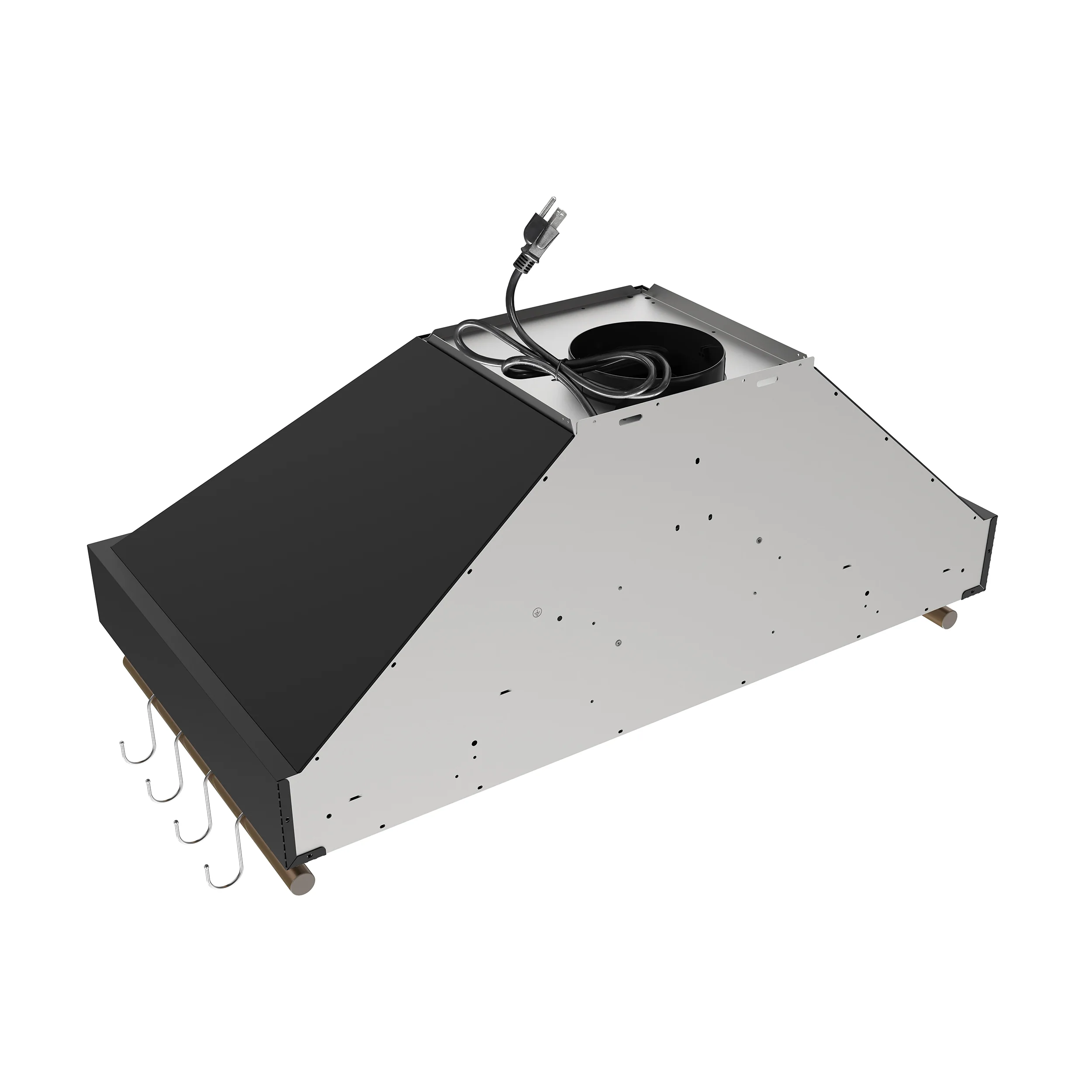Forno Venezia 36 Inch Wall-Mounted Range Hood in Black with Touch Controls and Baffle Filters - Image 9