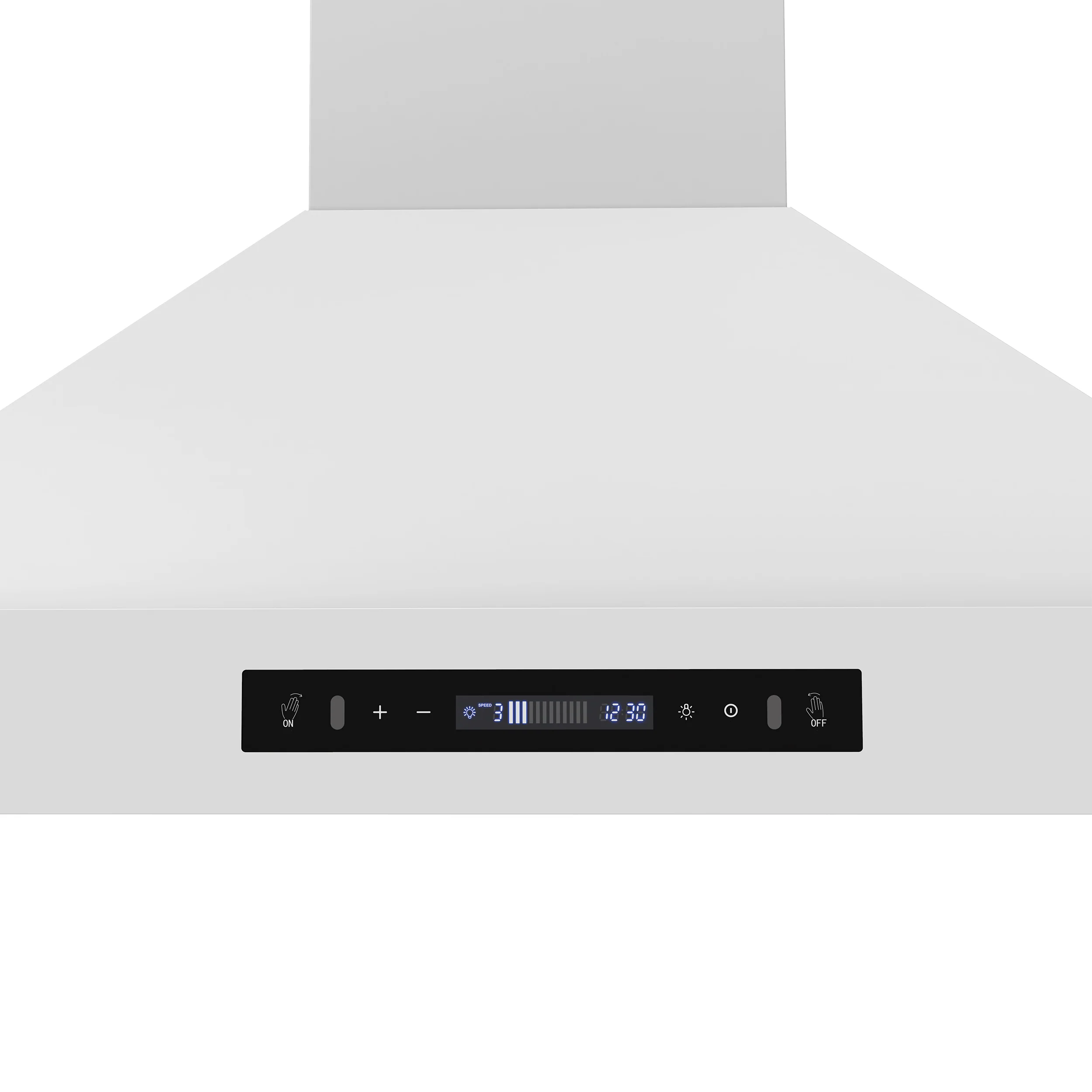 Forno Venezia 36 Inch Wall-Mounted Range Hood in White with Touch Controls and Baffle Filters - Image 4