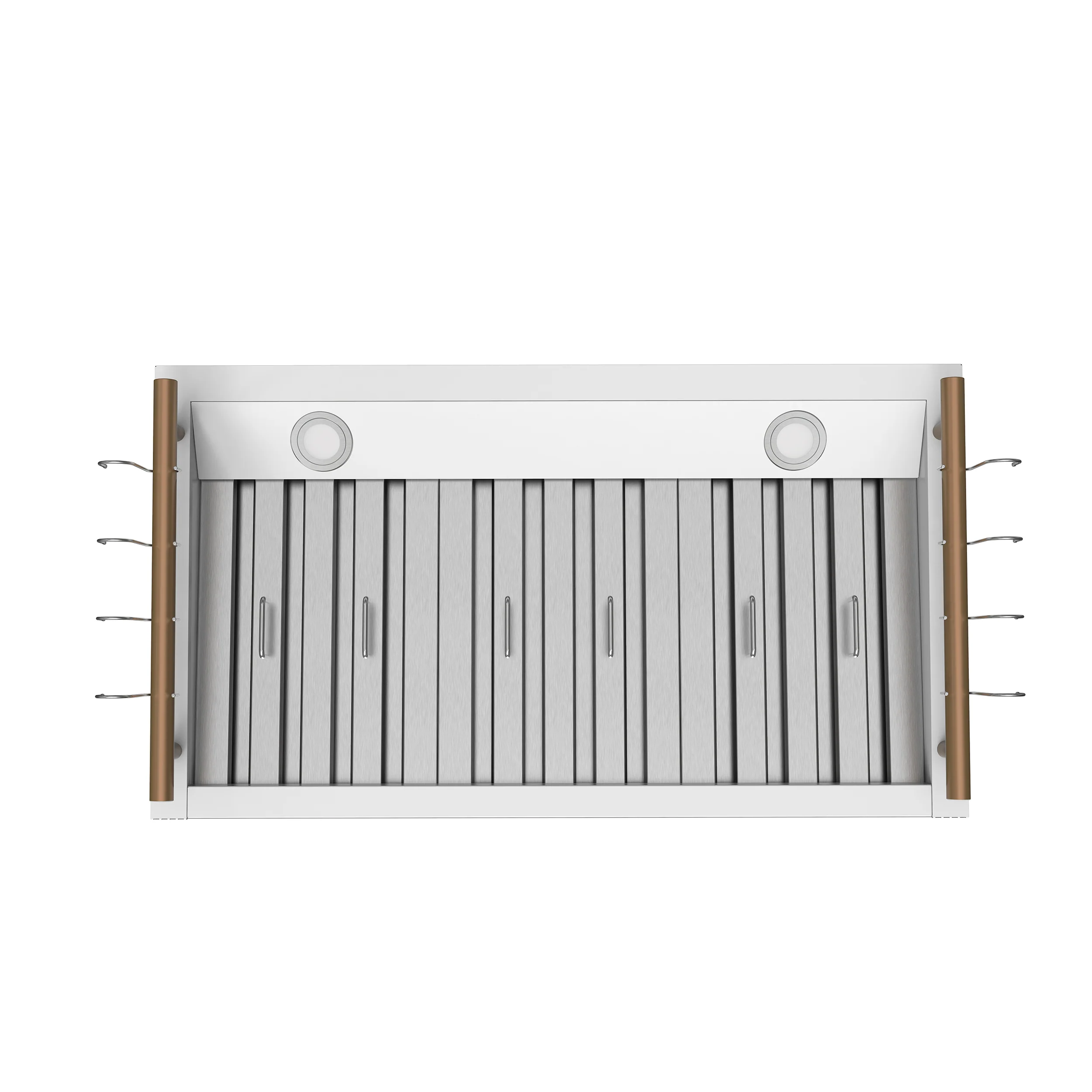Forno Venezia 36 Inch Wall-Mounted Range Hood in White with Touch Controls and Baffle Filters - Image 5