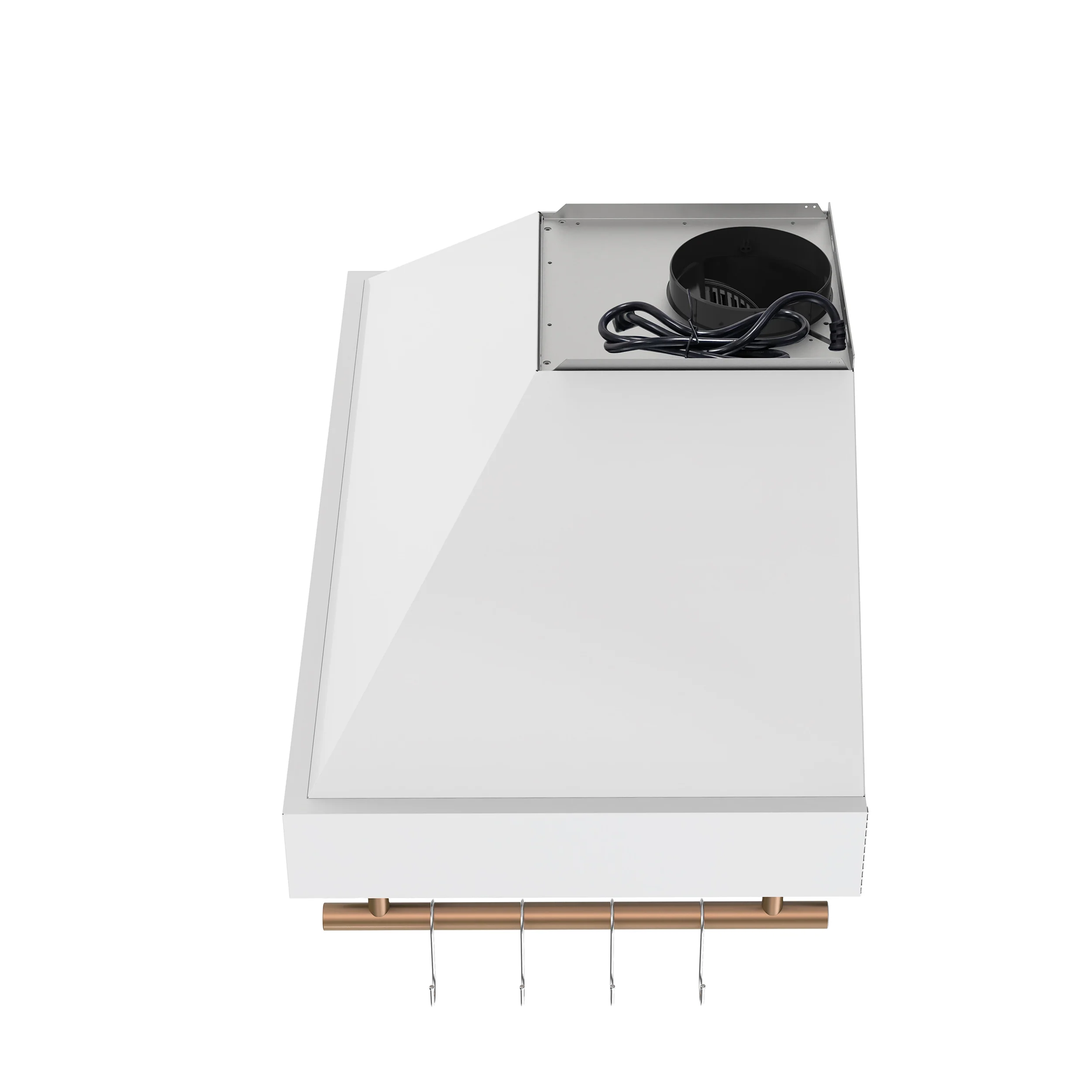 Forno Venezia 36 Inch Wall-Mounted Range Hood in White with Touch Controls and Baffle Filters - Image 7