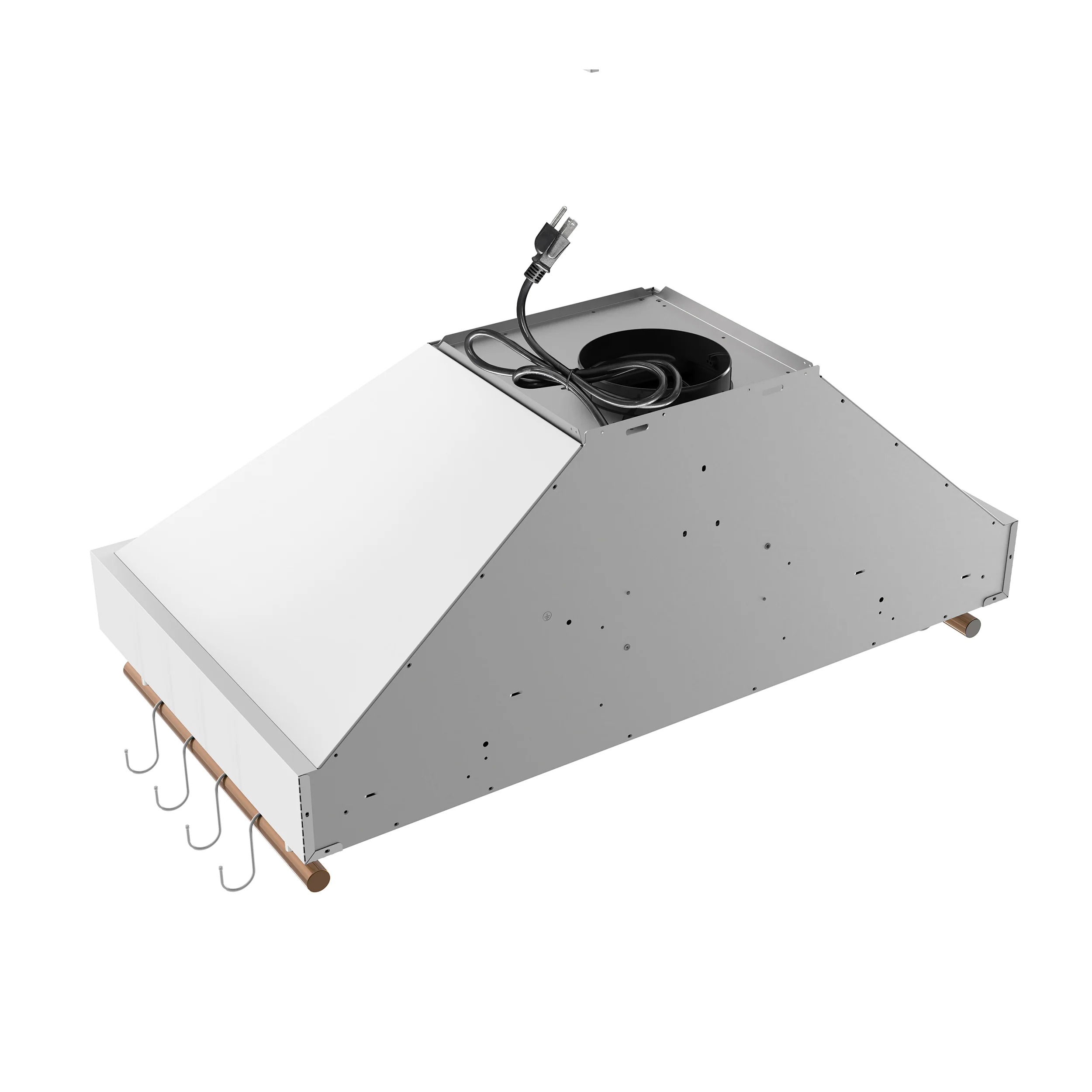 Forno Venezia 36 Inch Wall-Mounted Range Hood in White with Touch Controls and Baffle Filters - Image 9