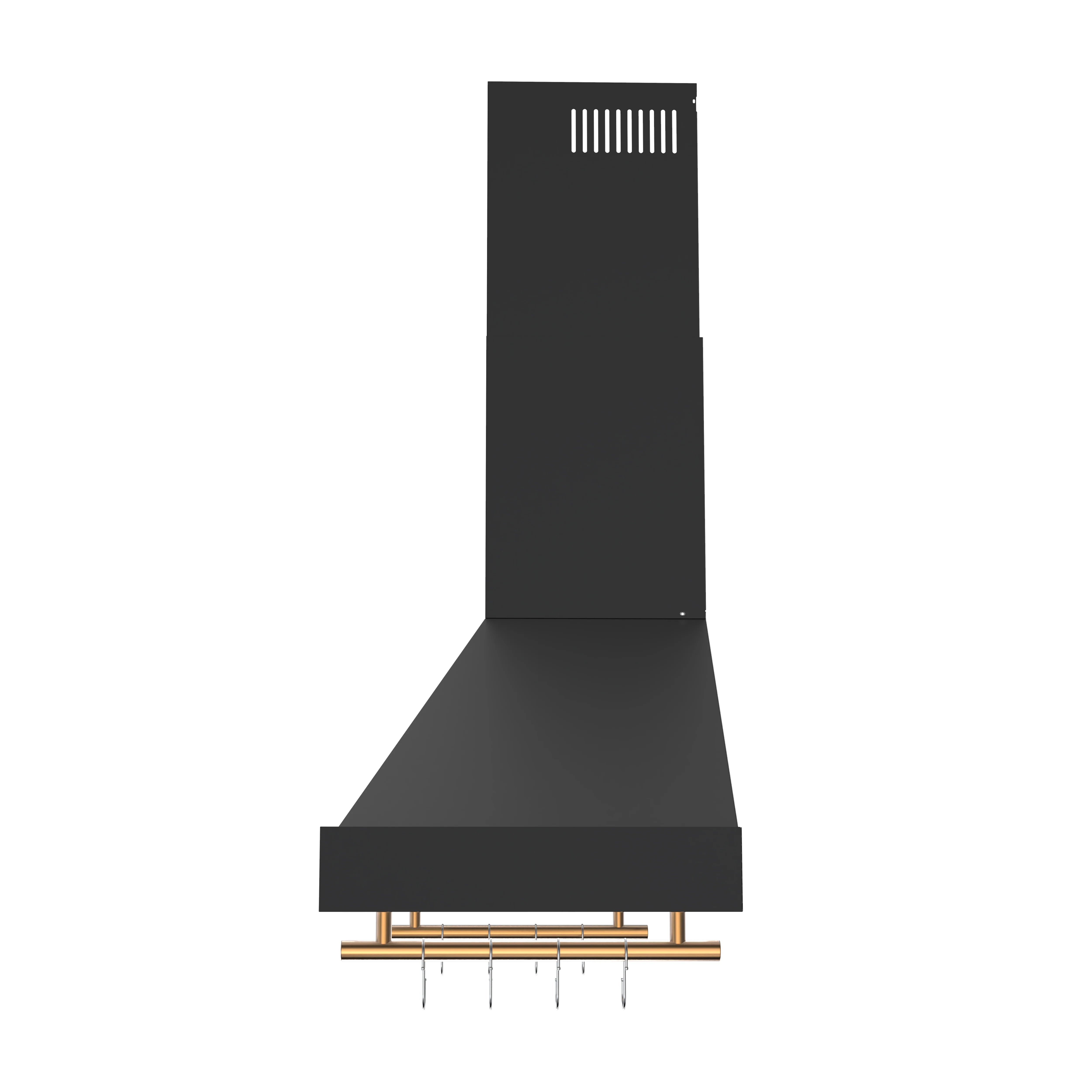 Forno Venezia 48 Inch Wall-Mounted Range Hood in Black with Antique Brass Accessories, Touch Controls and Baffle Filters - Image 4