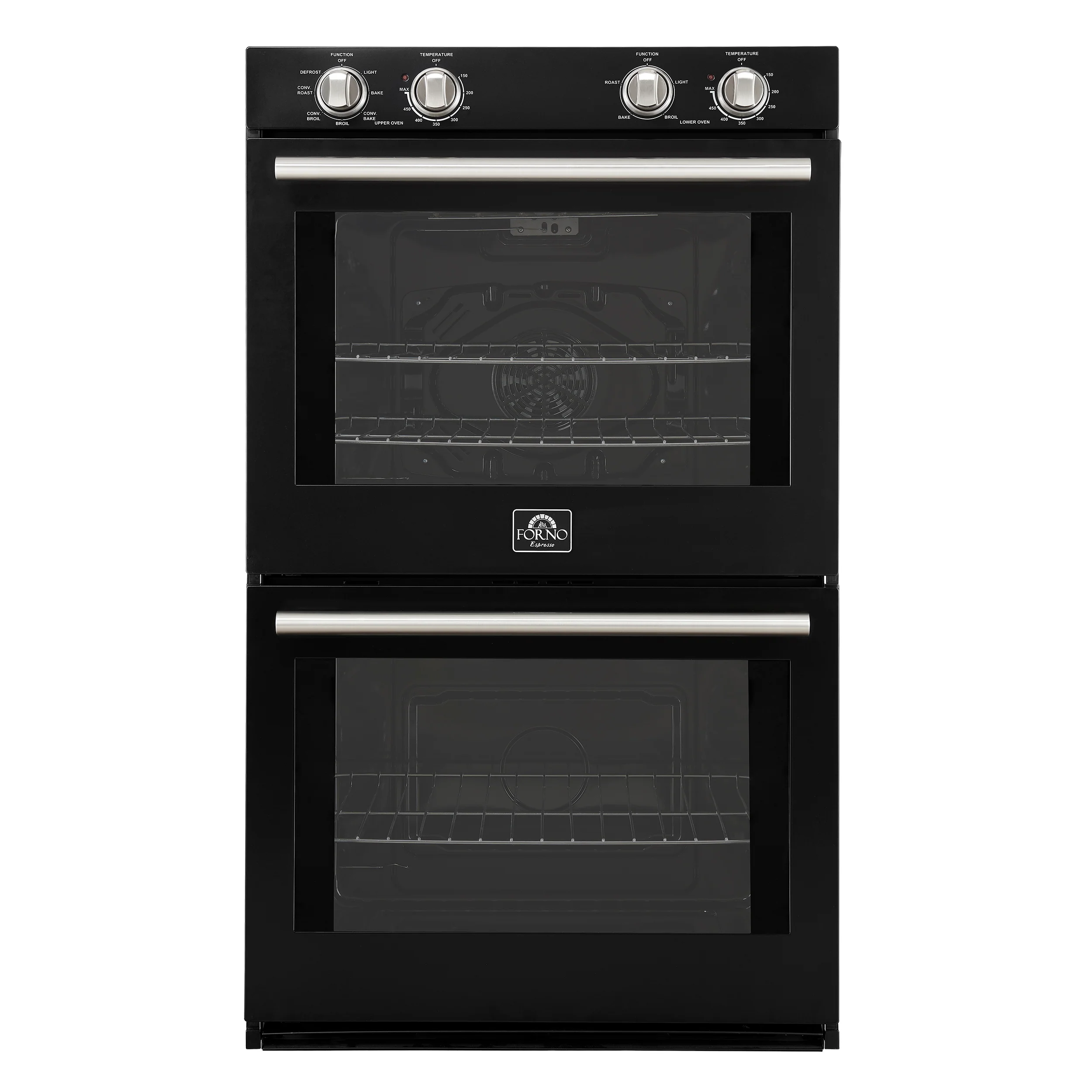 Forno Vomero 30-Inch Double Wall Oven, Black, 10 cu.ft Total Capacity, 7100W Convection, Mechanical Controls, Manuel Steam Clean - Image 2