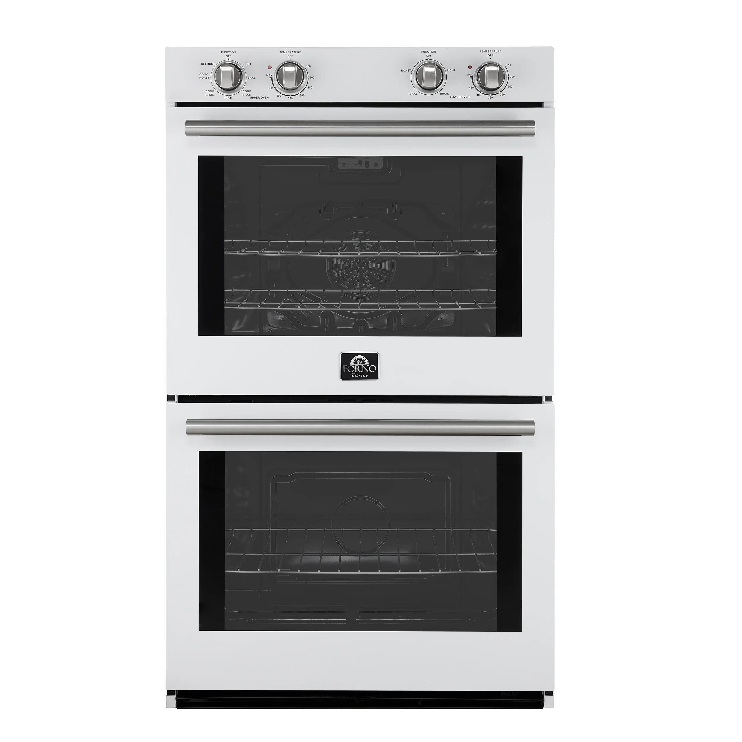Forno Vomero 30-Inch Double Wall Oven, White, 10 cu.ft Total Capacity, 7100W Convection, Mechanical Controls, Manuel Steam Clean - Image 2