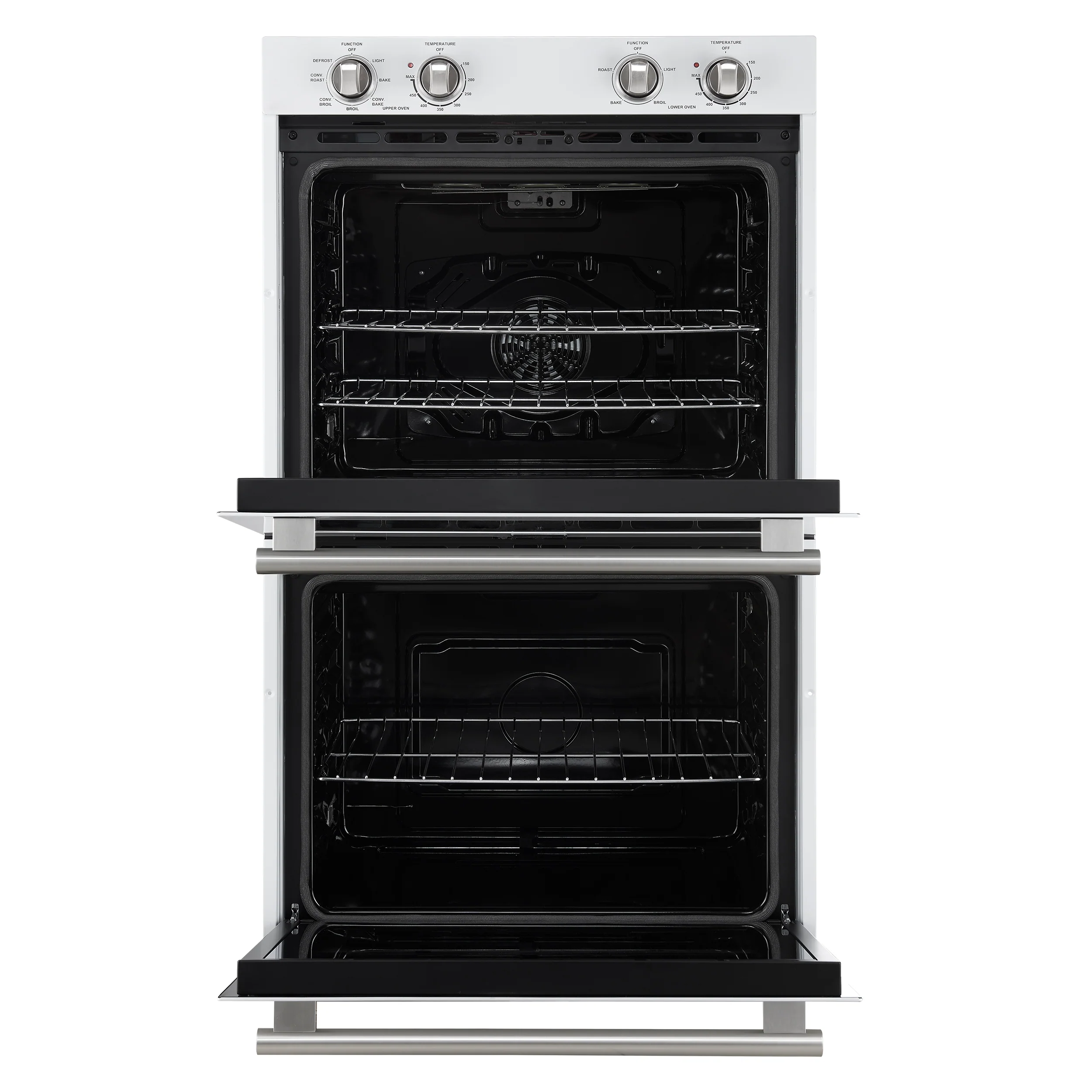 Forno Vomero 30-Inch Double Wall Oven, White, 10 cu.ft Total Capacity, 7100W Convection, Mechanical Controls, Manuel Steam Clean - Image 4