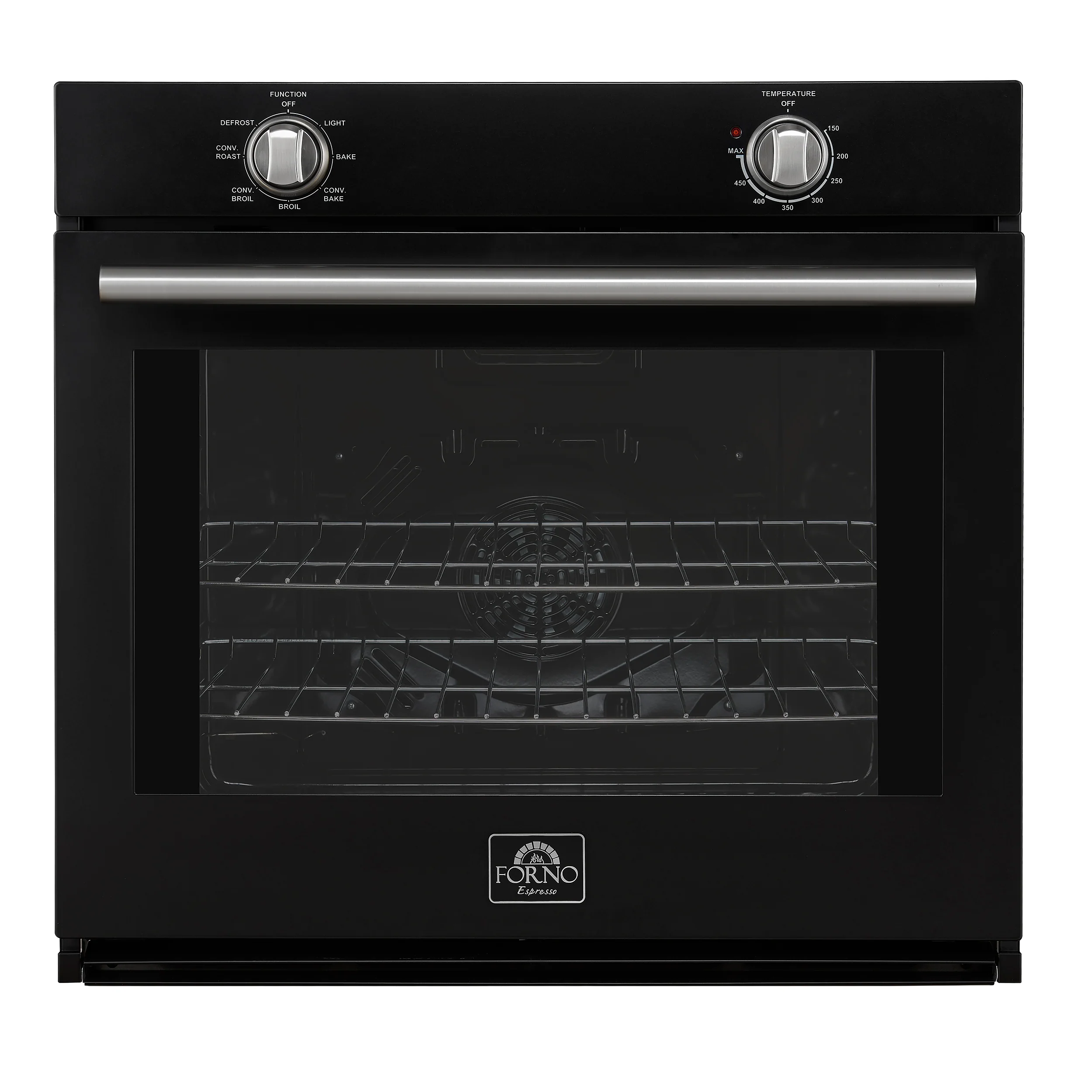 Forno Vomero 30-Inch Wall Oven, Black, 5 cu.ft Capacity, 3550 Watts Convection, Mechanical Controls, Manuel Steam Clean - Image 2